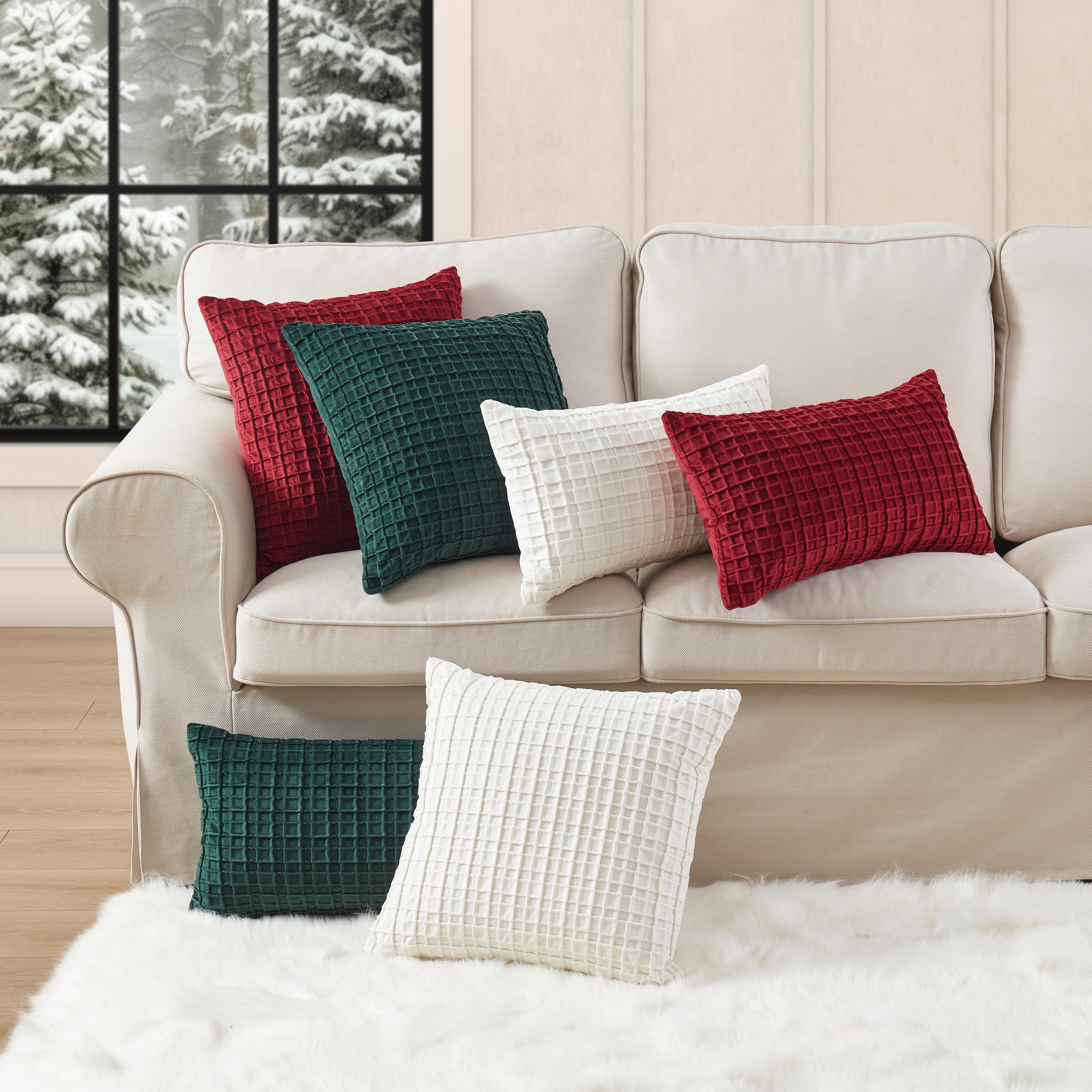 Anya Decorative Throw Pillow, Crimson, rollover