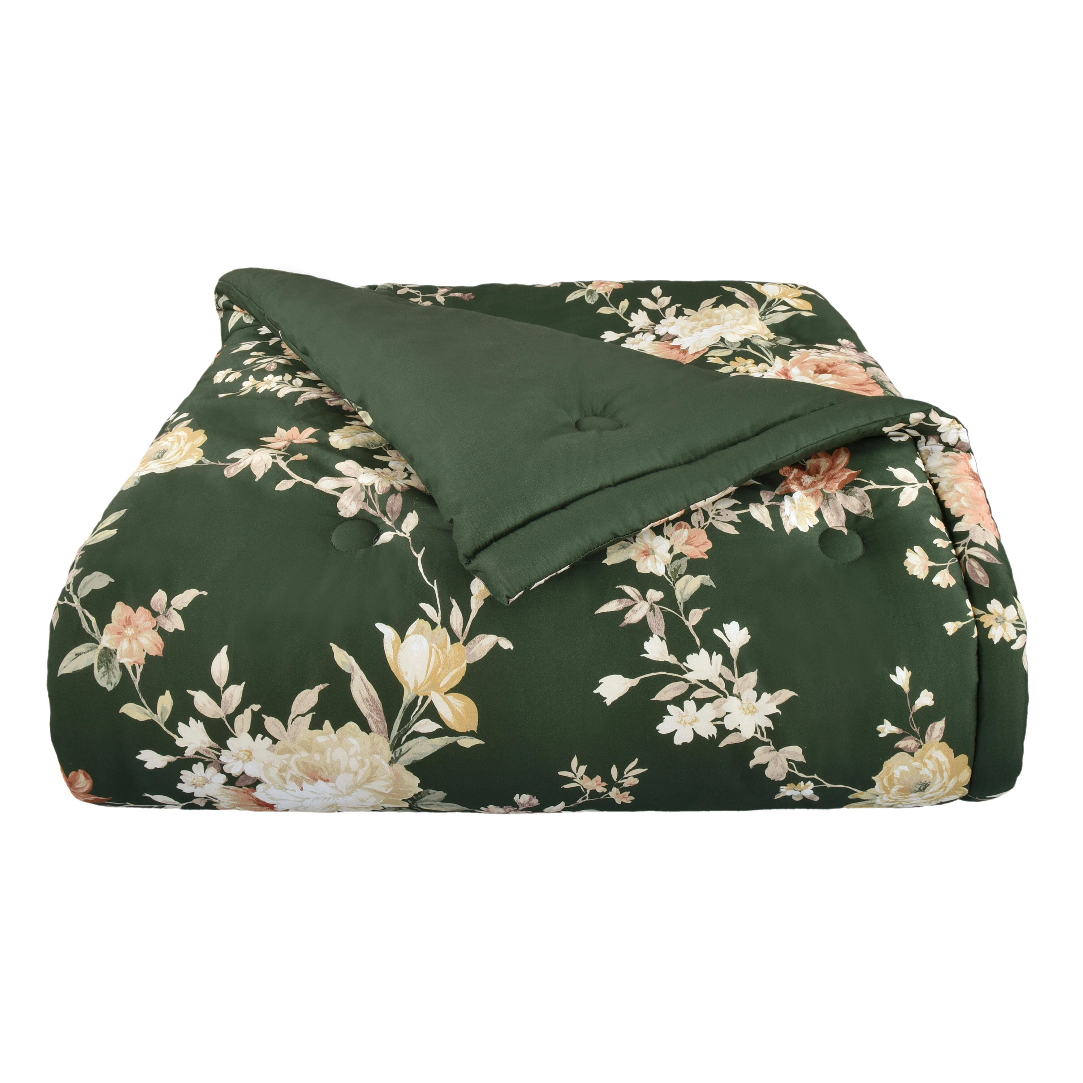 J. Queen Cottage Brittany King/California King 3 Piece Comforter Set, Forest, large