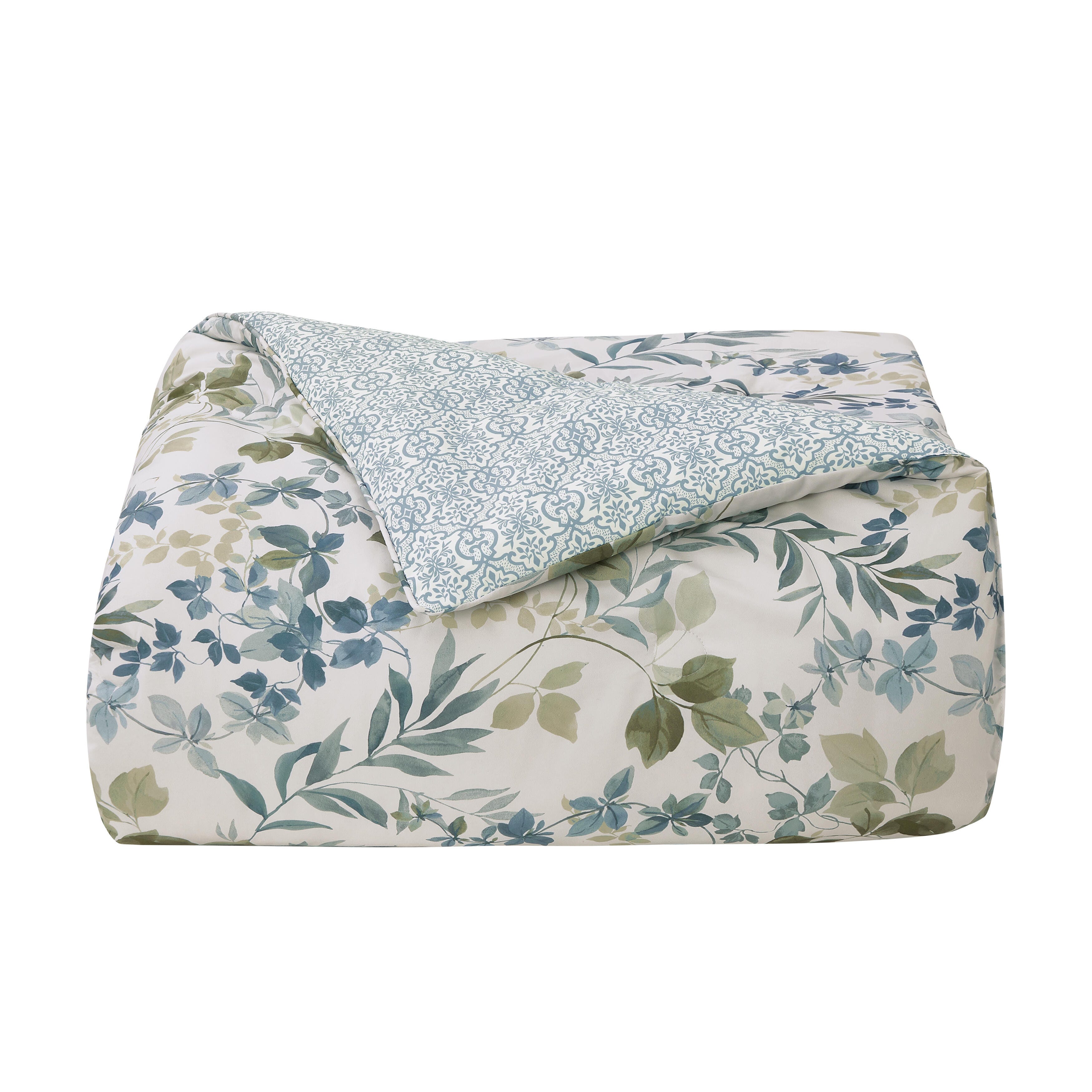 Royal Court Evergreen Full 4 Piece Comforter Set, Blue, rollover