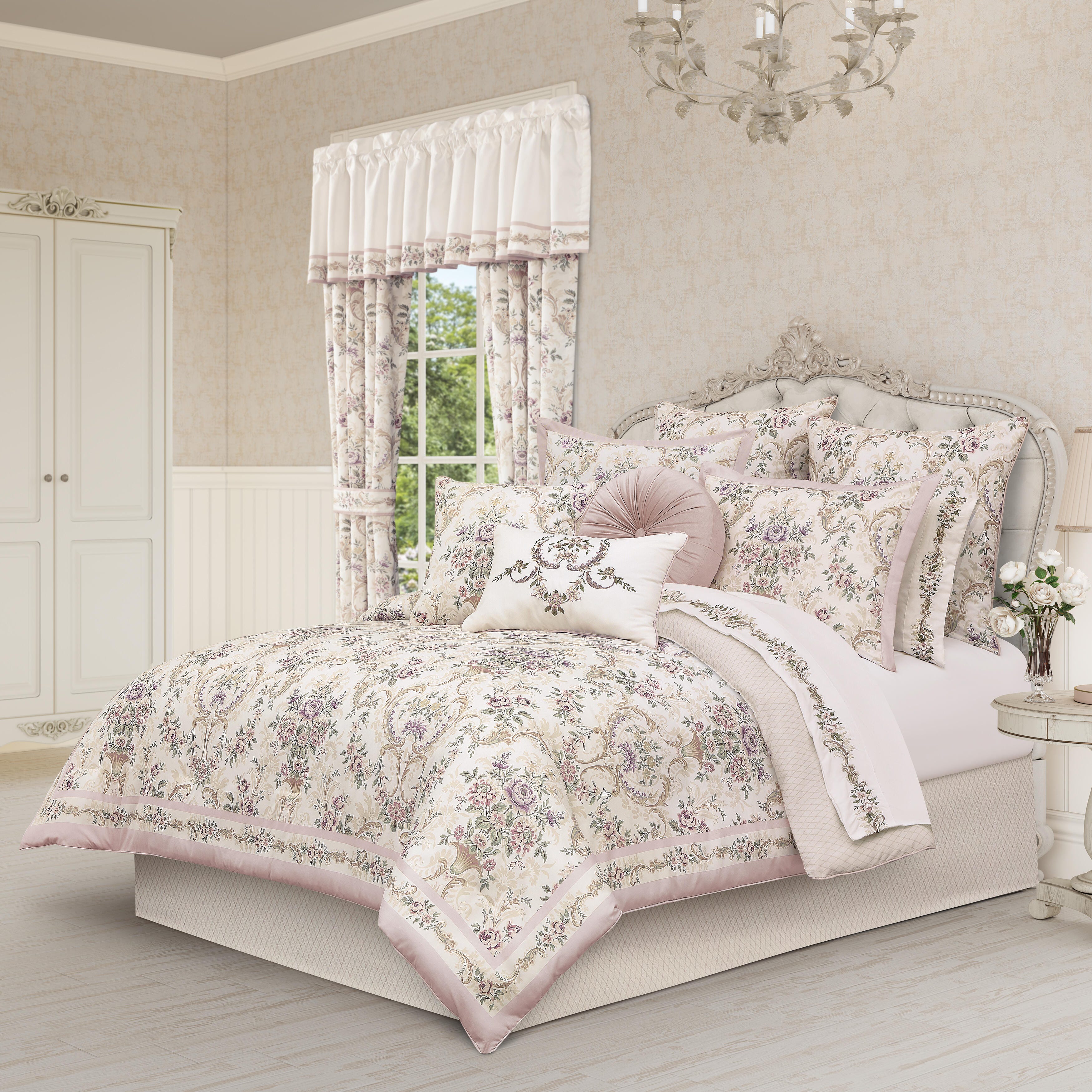 Royal Court Avant Full 4 Piece Comforter Set, Blush, large