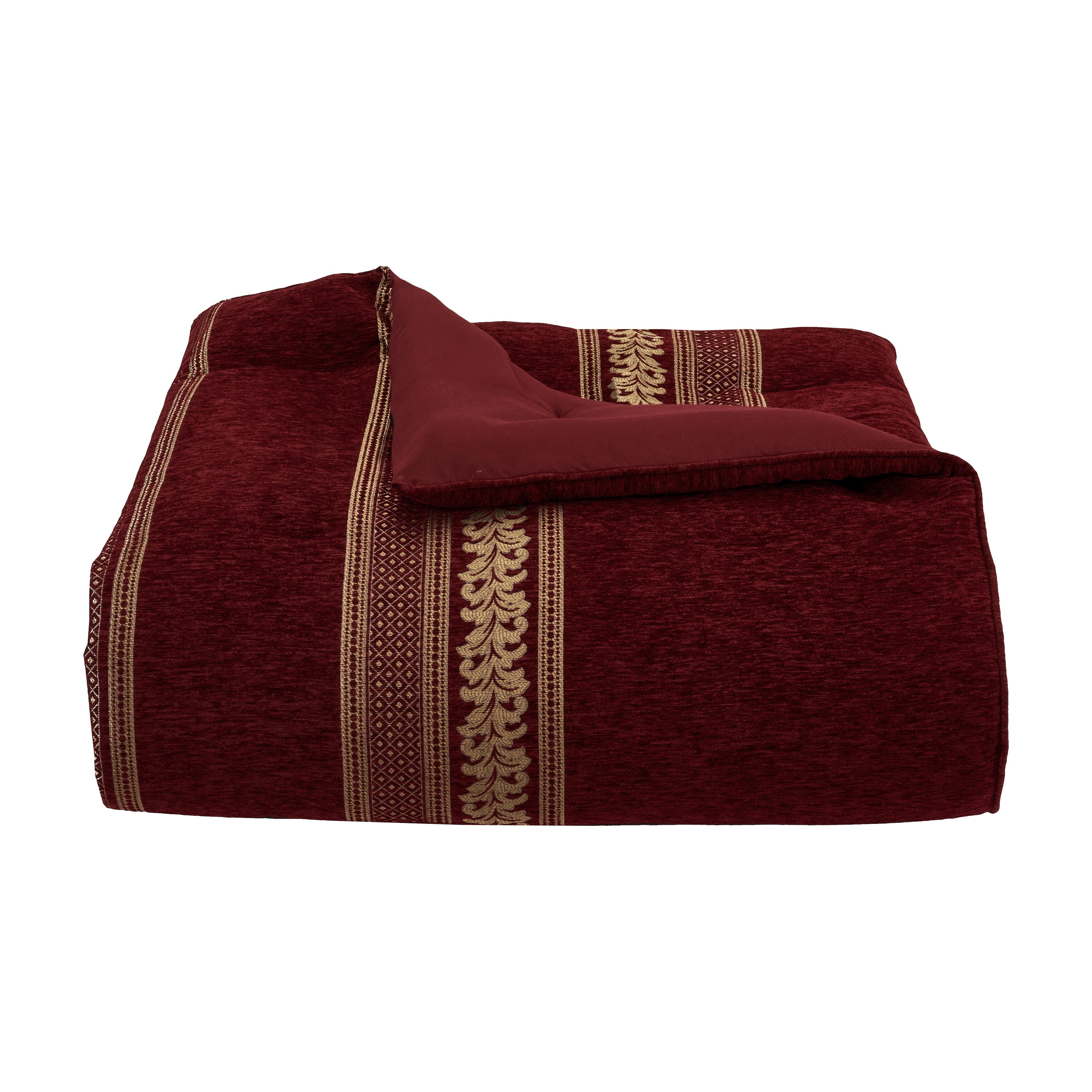 J. Queen New York Laurenza King 4 Piece Comforter Set, Crimson, rollover