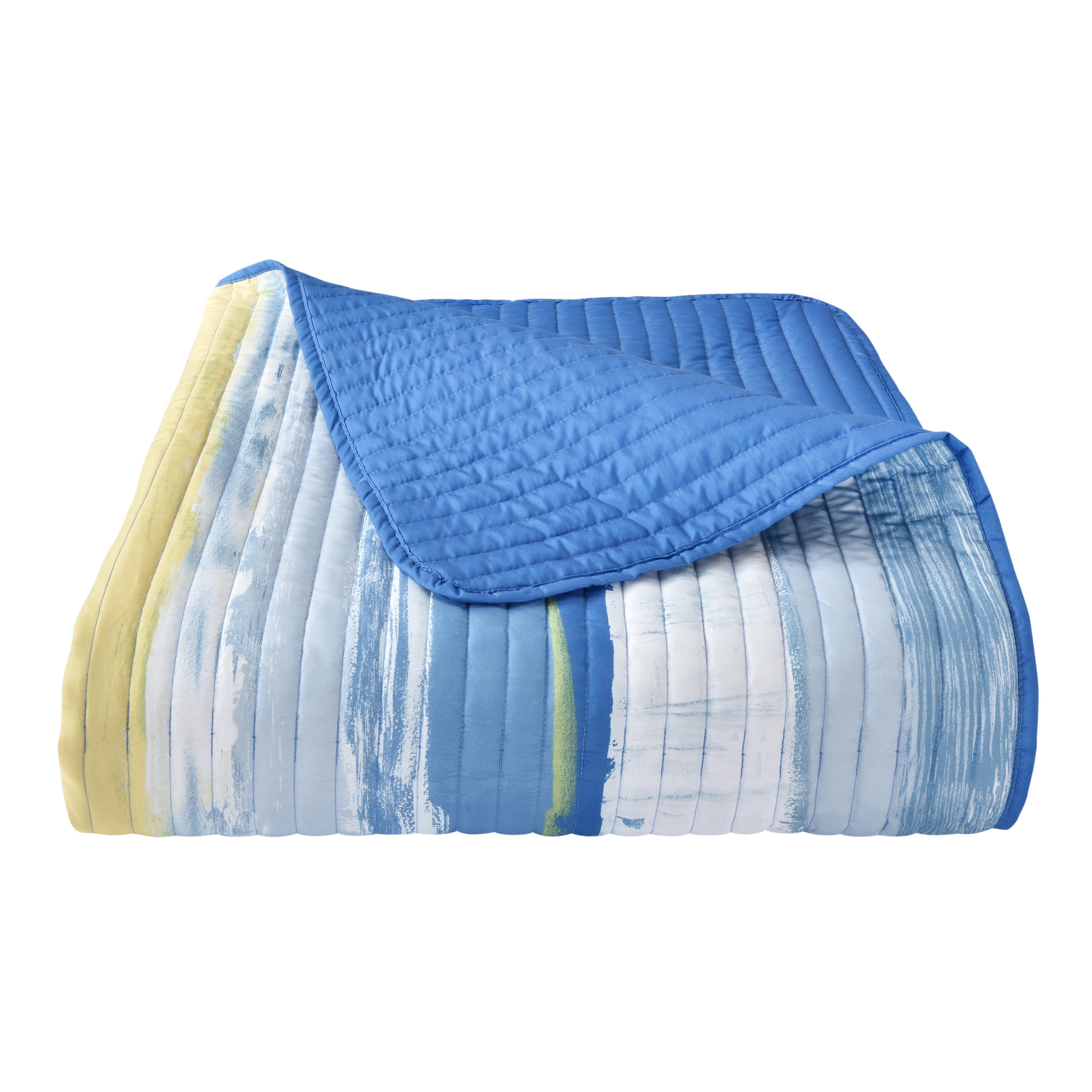 J. Queen Bold Seashore King/California King 3 Piece Quilt Set, Blue, rollover