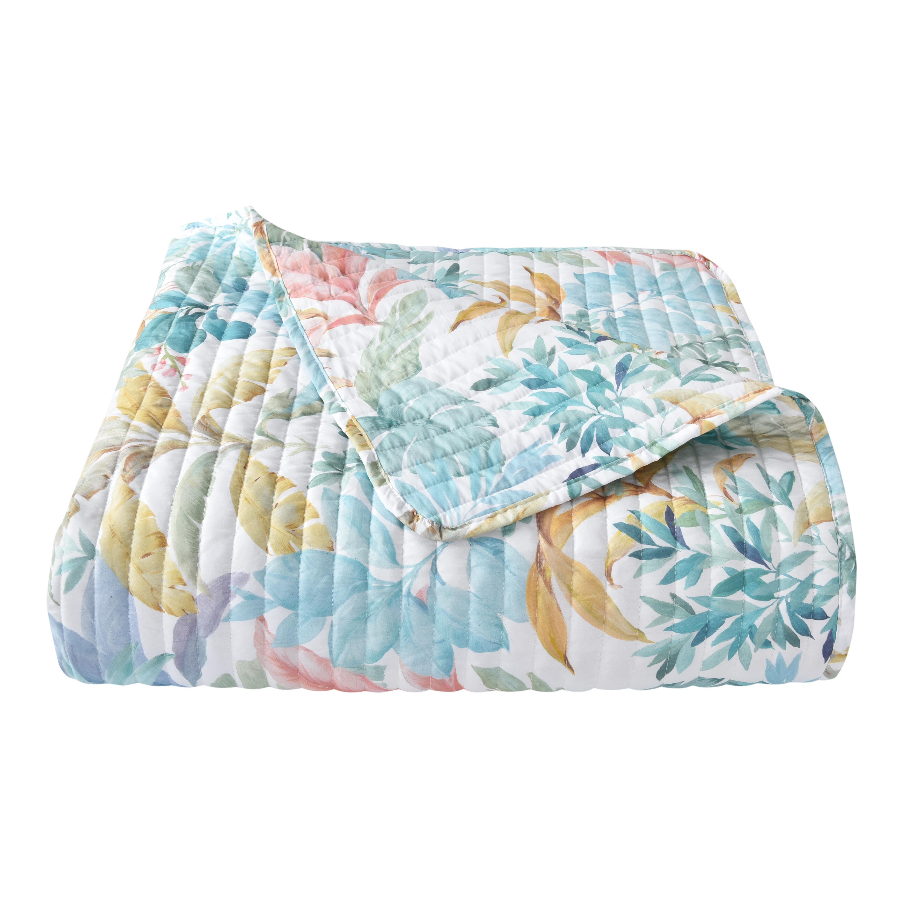 J. Queen Bold Bahama Twin/Twin XL 2 Piece Quilt Set, Aqua, rollover