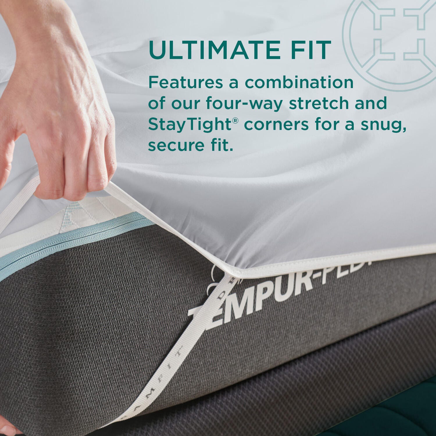 Tempur-Pedic TEMPUR-Adapt Luxe 4-Piece King Sheet Set, Graphite, large