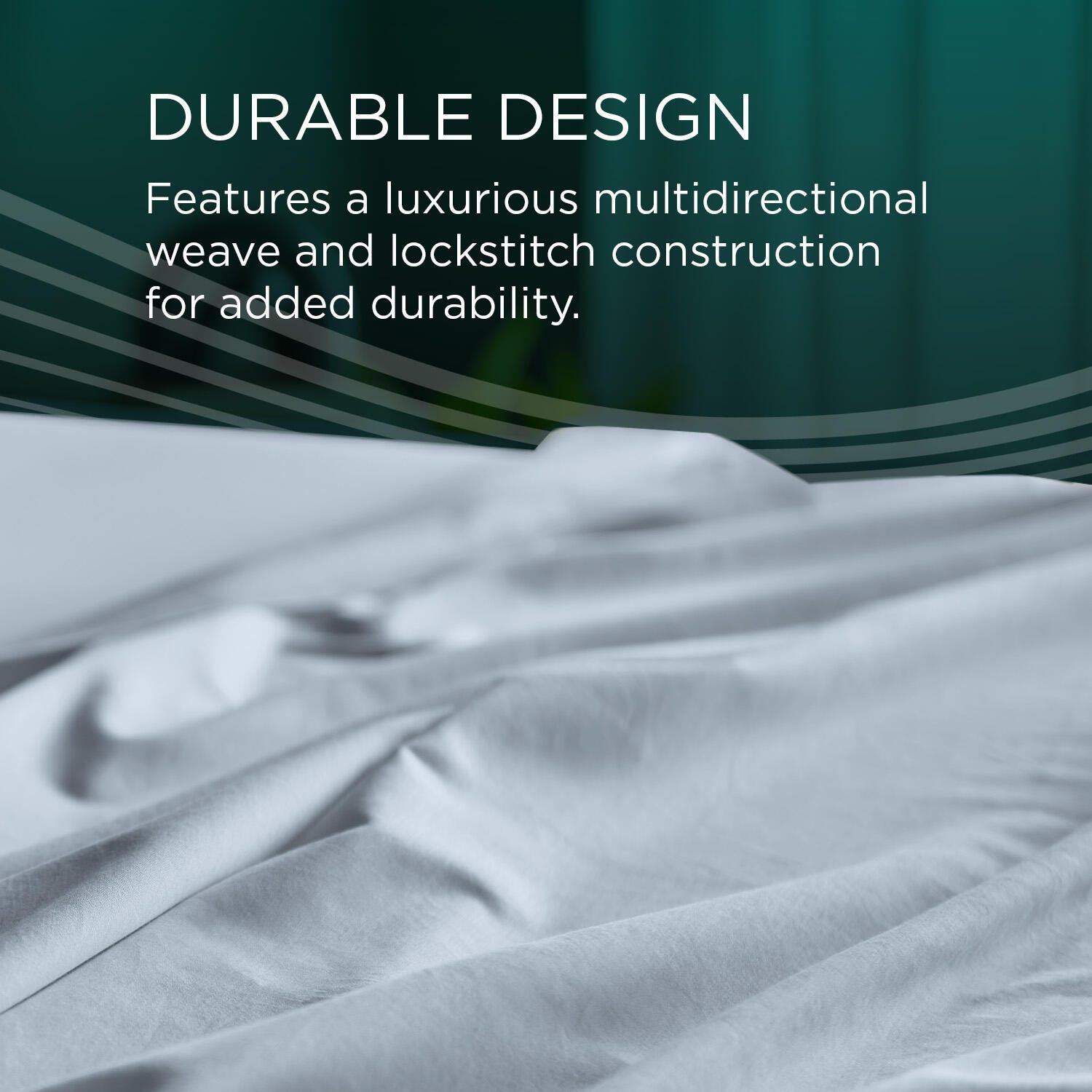 Tempur-Pedic TEMPUR-Adapt Luxe 4-Piece Queen Sheet Set, Sleepy Blue, large