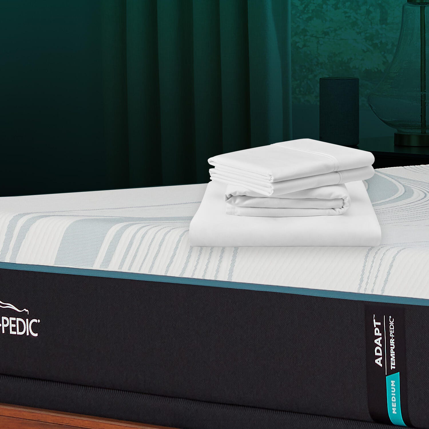 Tempur-Pedic TEMPUR-Adapt Luxe 4-Piece King Sheet Set, White, large