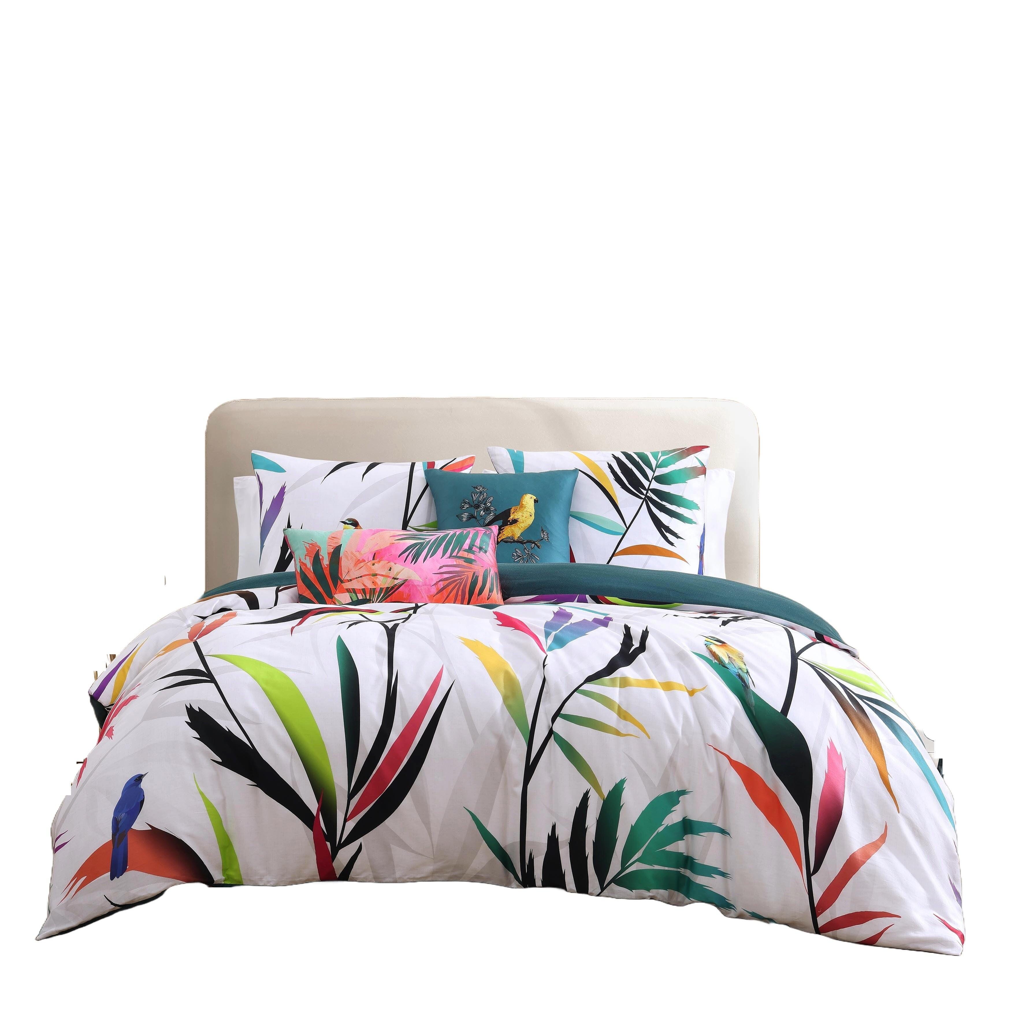 Bebejan&reg; Tropical Fusion 5 Piece Reversible King Comforter Set, Green, rollover