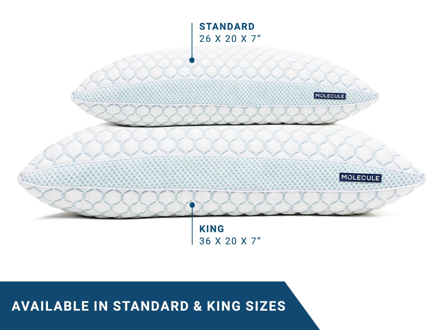 MOLECULE Infinity PRO Cooling Gel Memory Foam Adjustable Standard Pillow, White, large