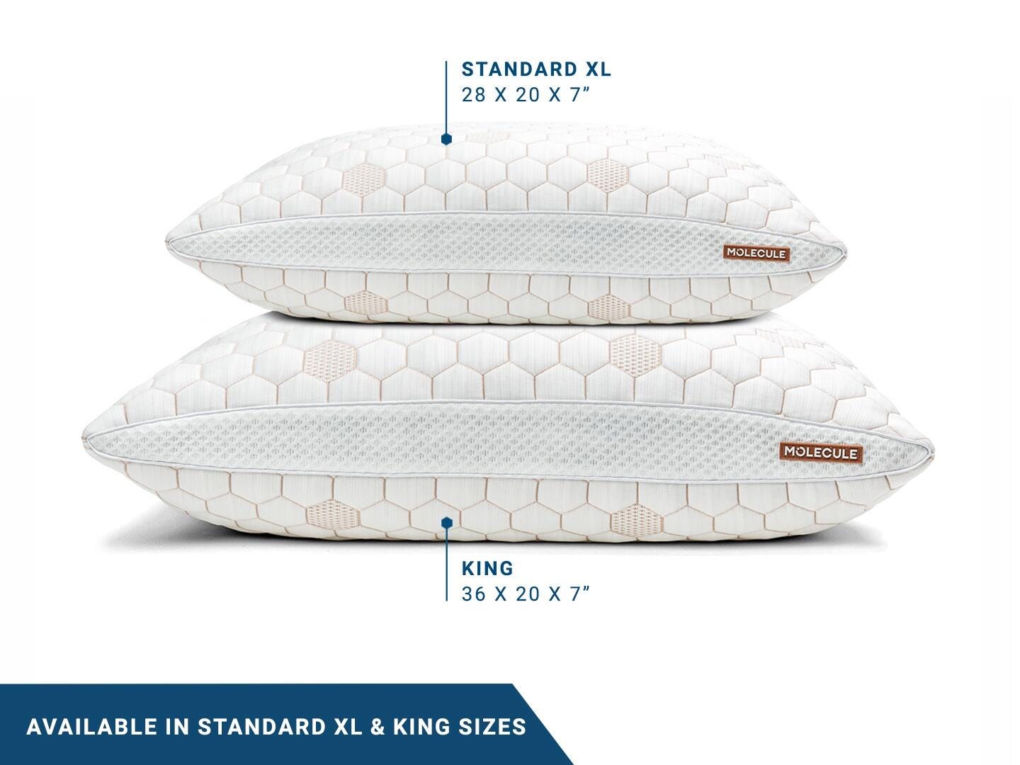 MOLECULE CopperWELL Cooling Gel Memory Foam Adjustable King Pillow, White, large