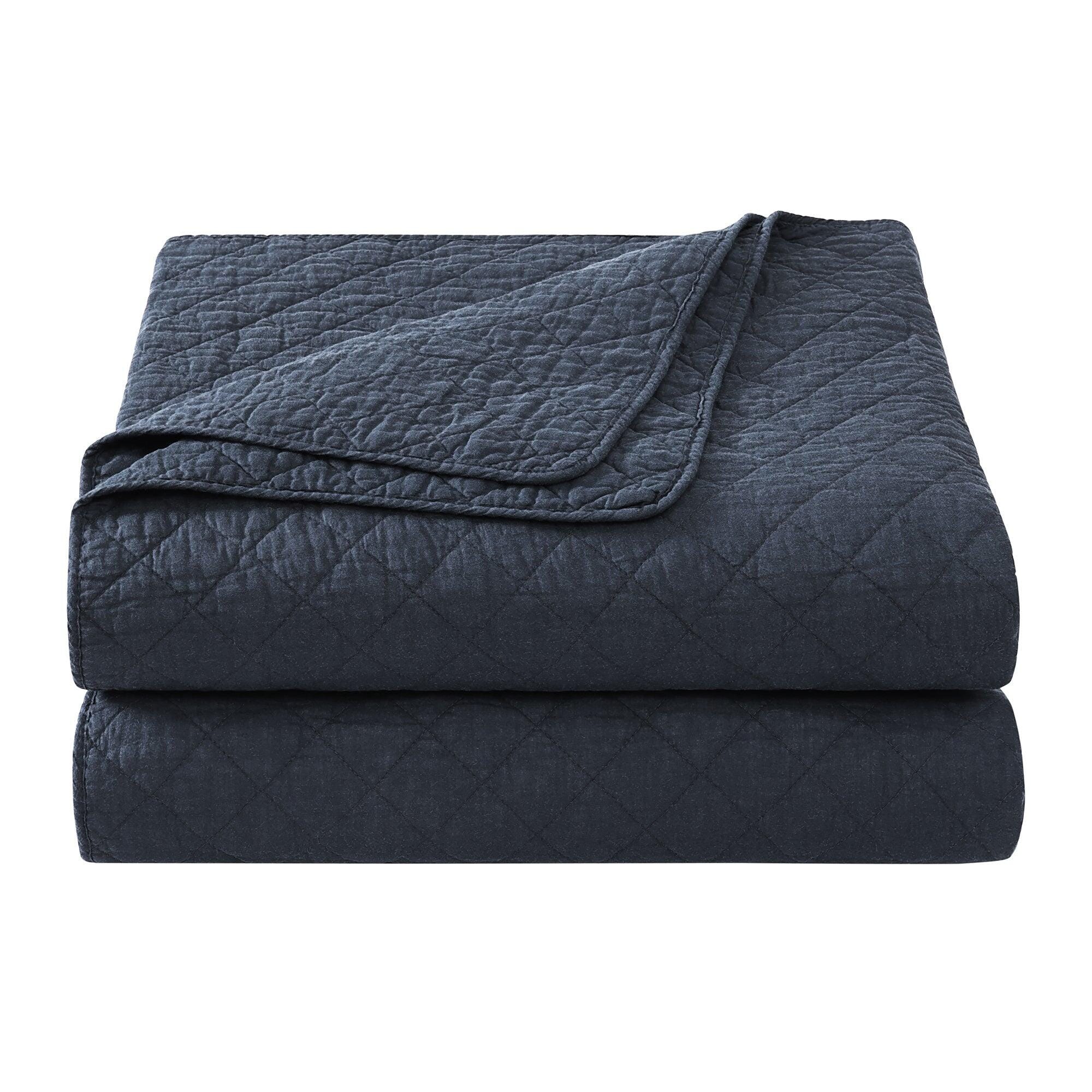 Indigo Hill 3-Piece Full/Queen Comfort Quilt Set, Navy, large