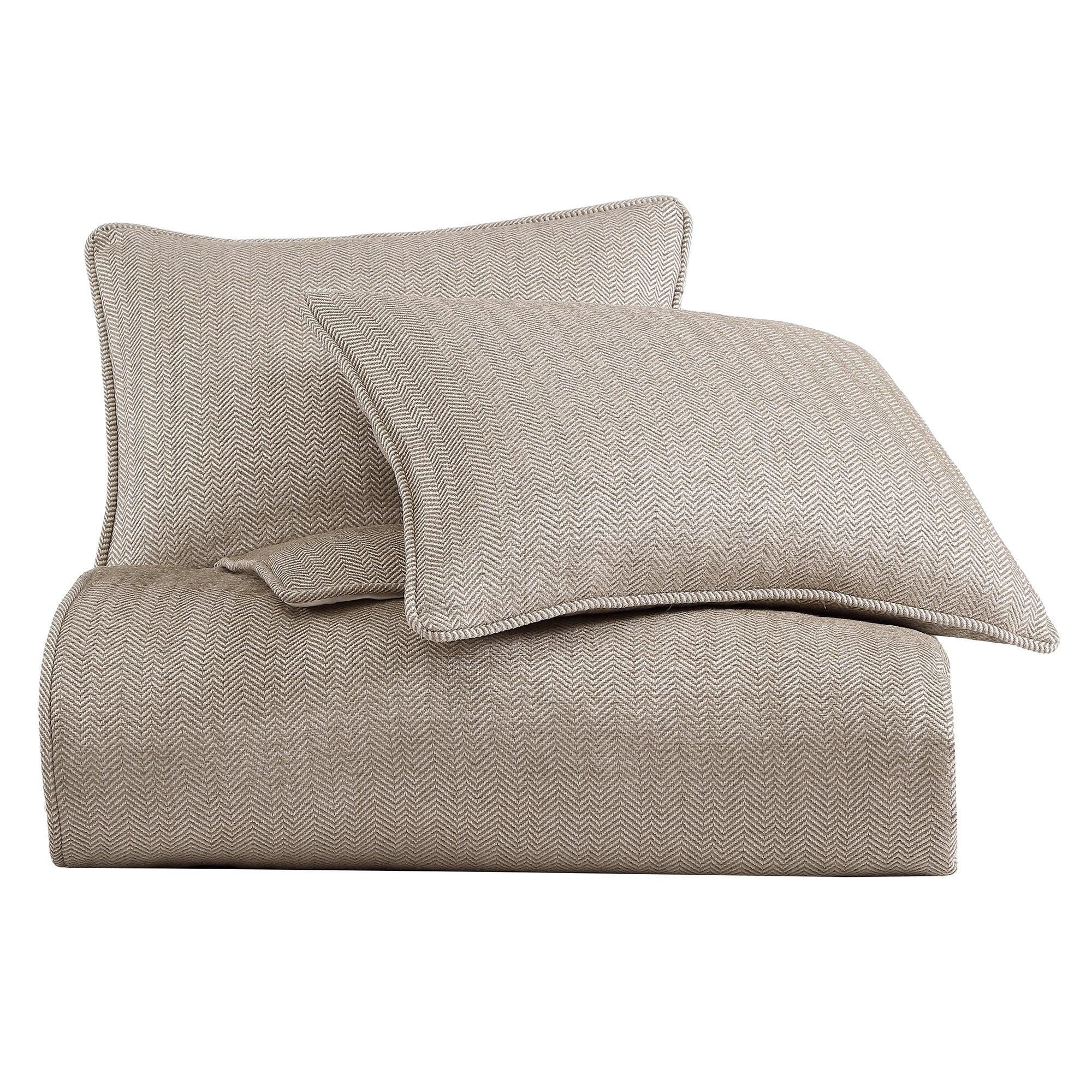 HiEnd Accents Chenille 3-Piece Queen Duvet Set, Sand, large