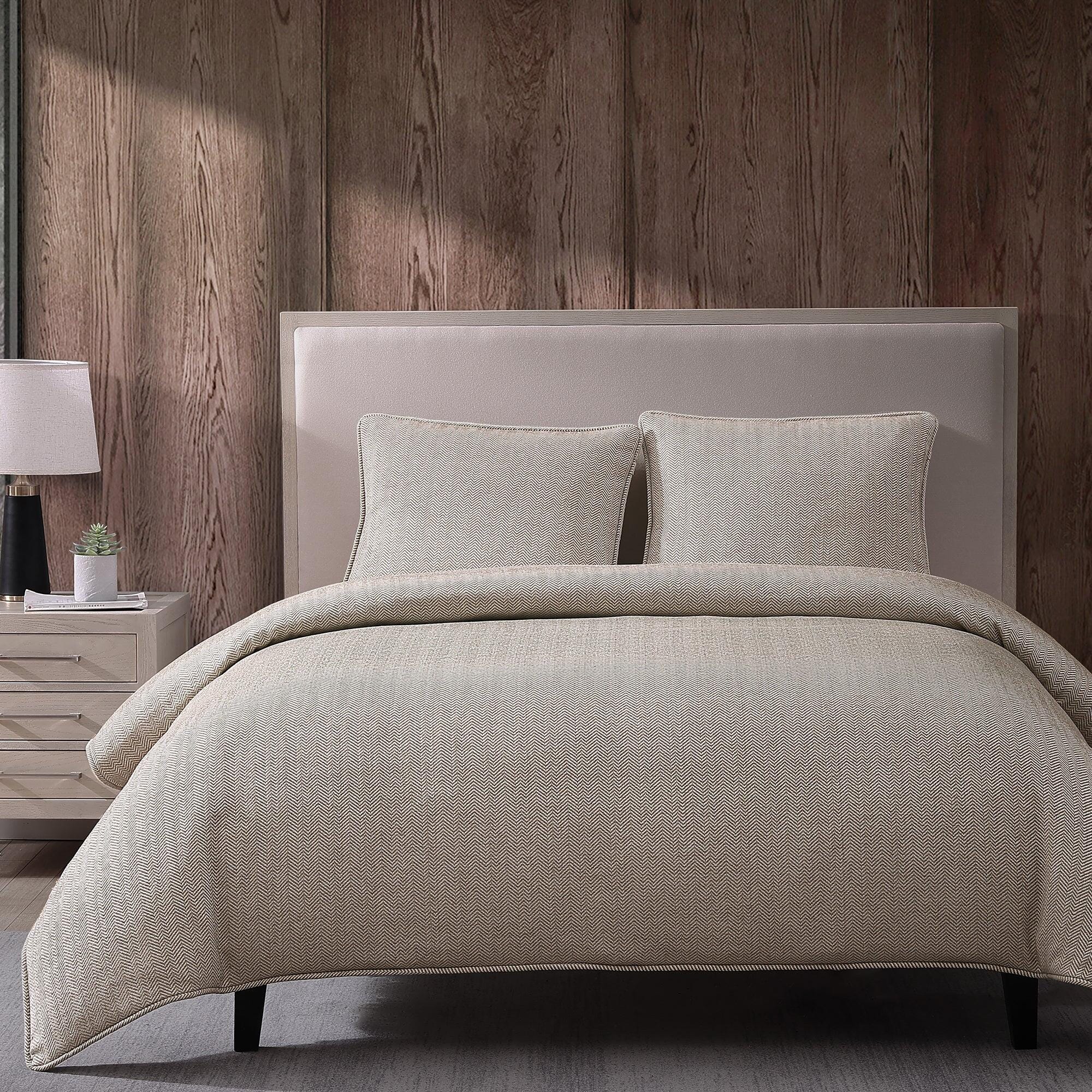 HiEnd Accents Chenille 3-Piece Queen Duvet Set, Sand, large