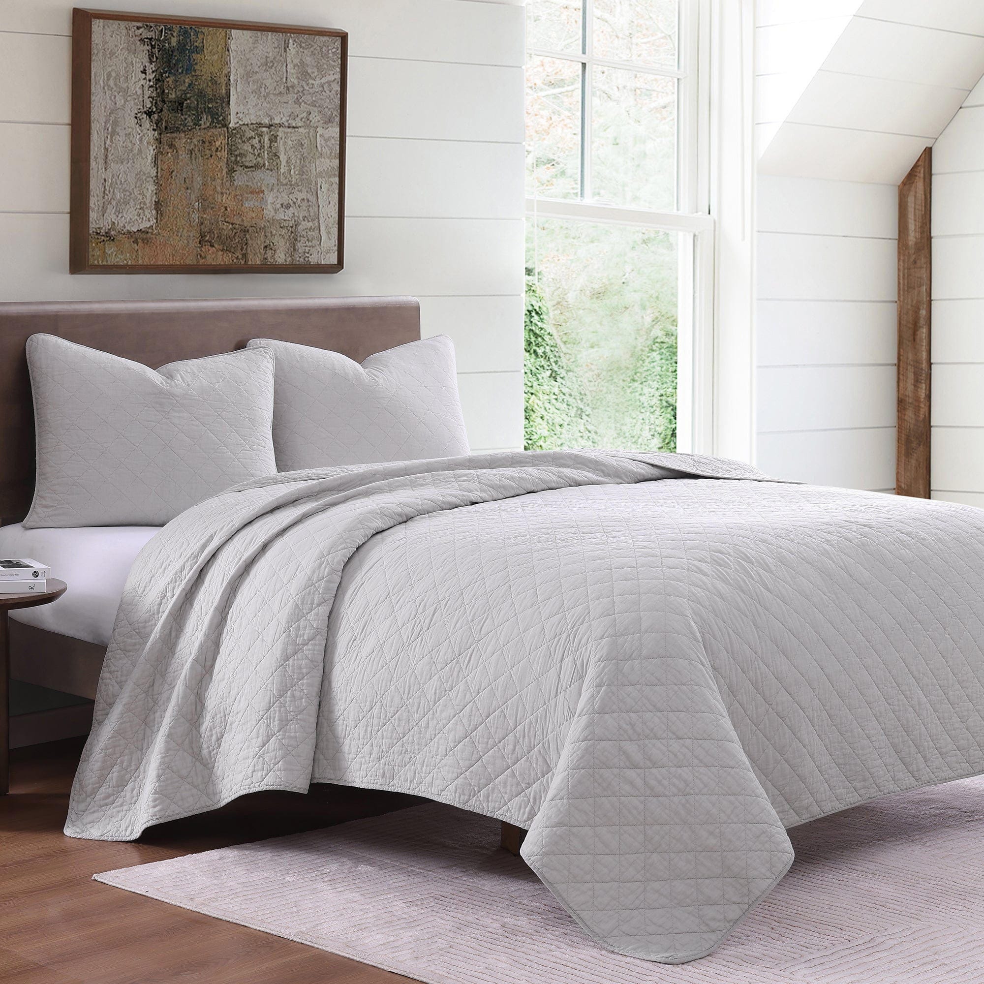 Indigo Hill 2-Piece Twin Comfort Quilt Set, Gray, large