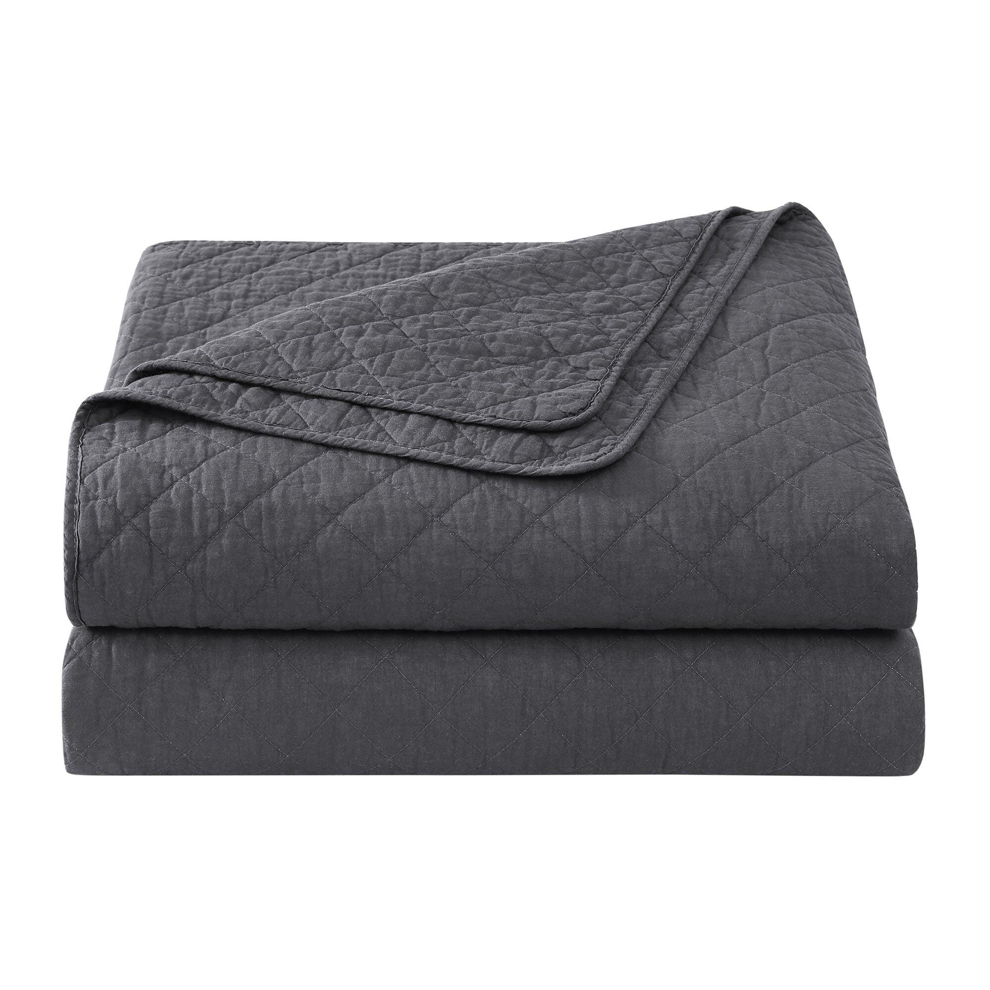 Indigo Hill 3-Piece King Comfort Quilt Set, Charcoal, large