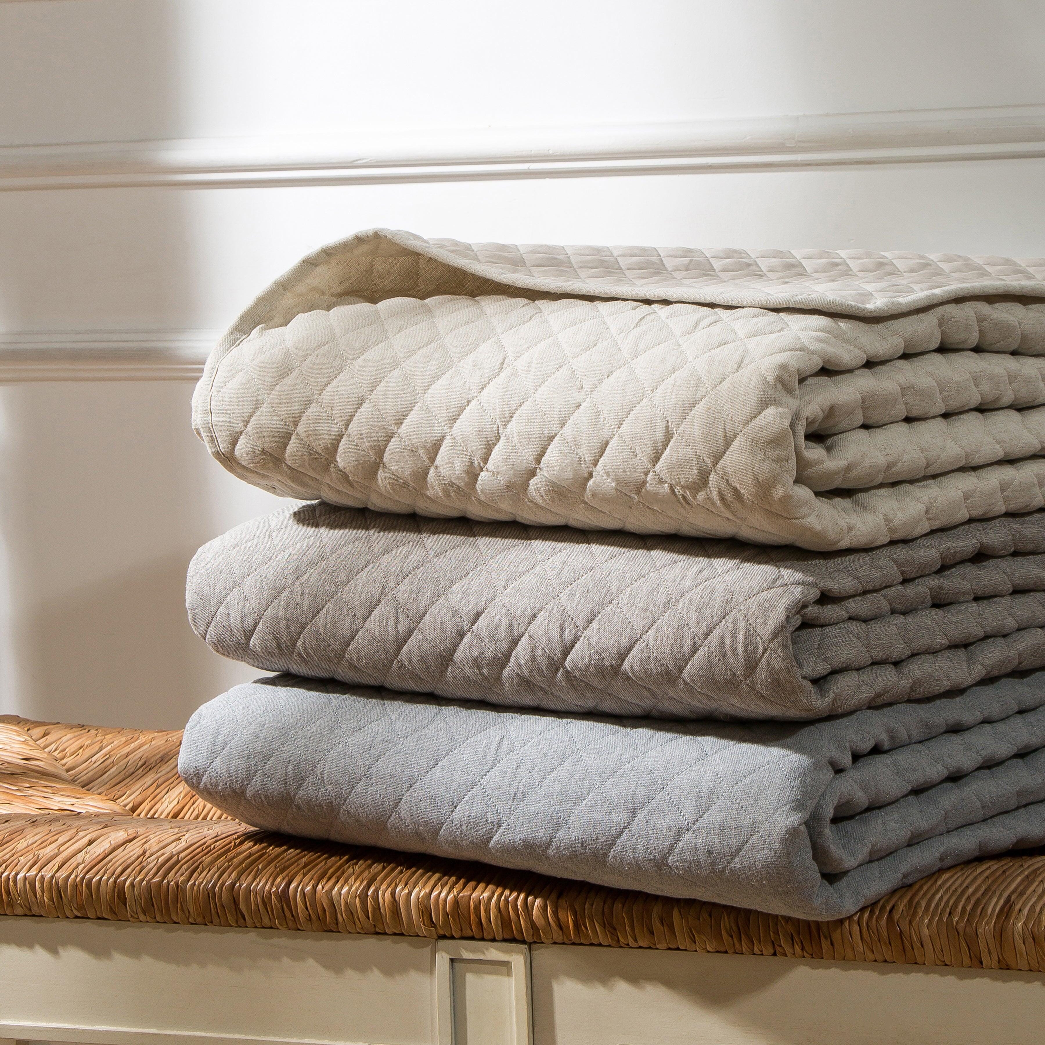 Indigo Hill Anna Diamond 3-Piece Twin Quilted Coverlet Set, Taupe, large