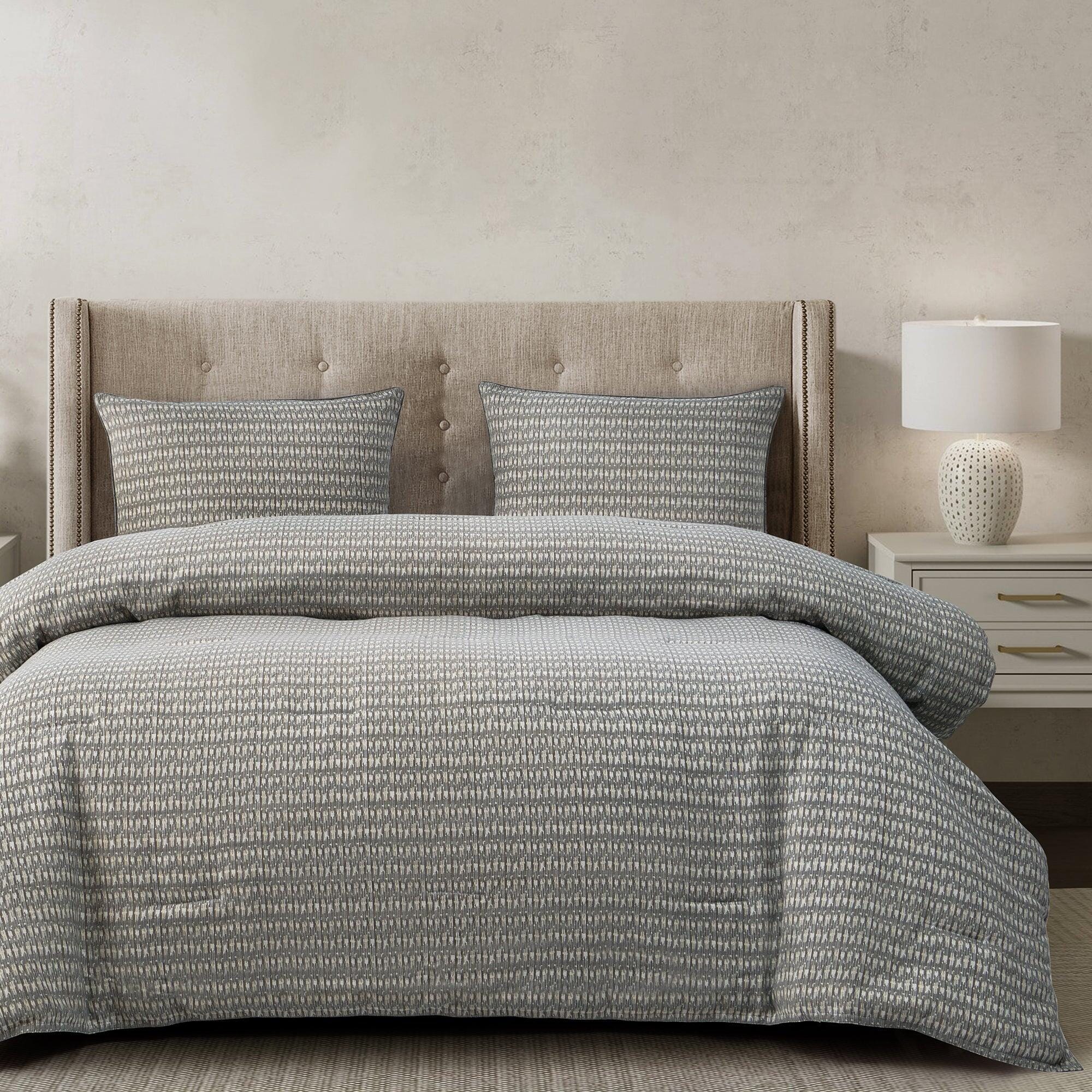 HiEnd Accents Fenton 3-Piece King Comforter Set, Taupe, large