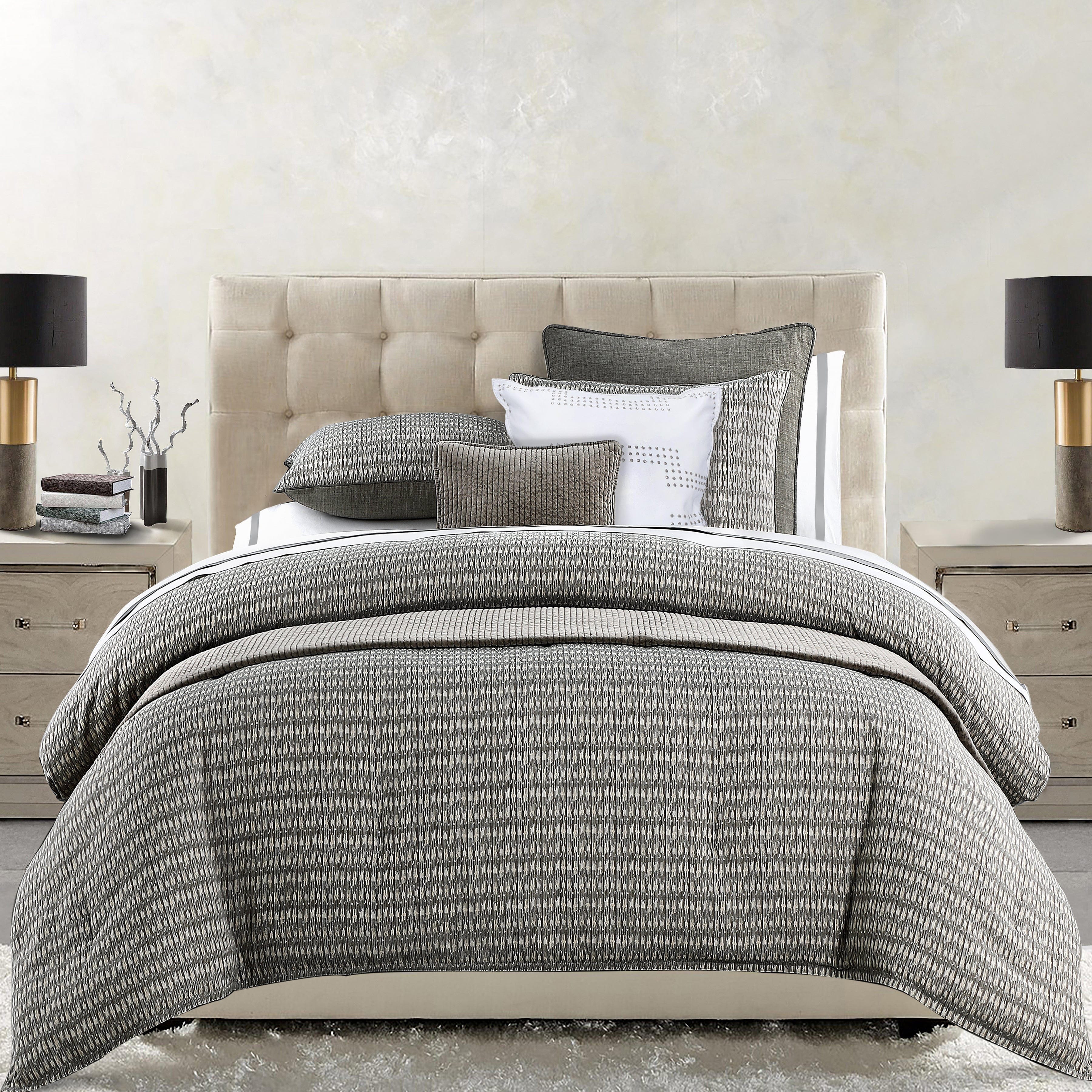 HiEnd Accents Fenton 3-Piece Queen Comforter Set, Taupe, large