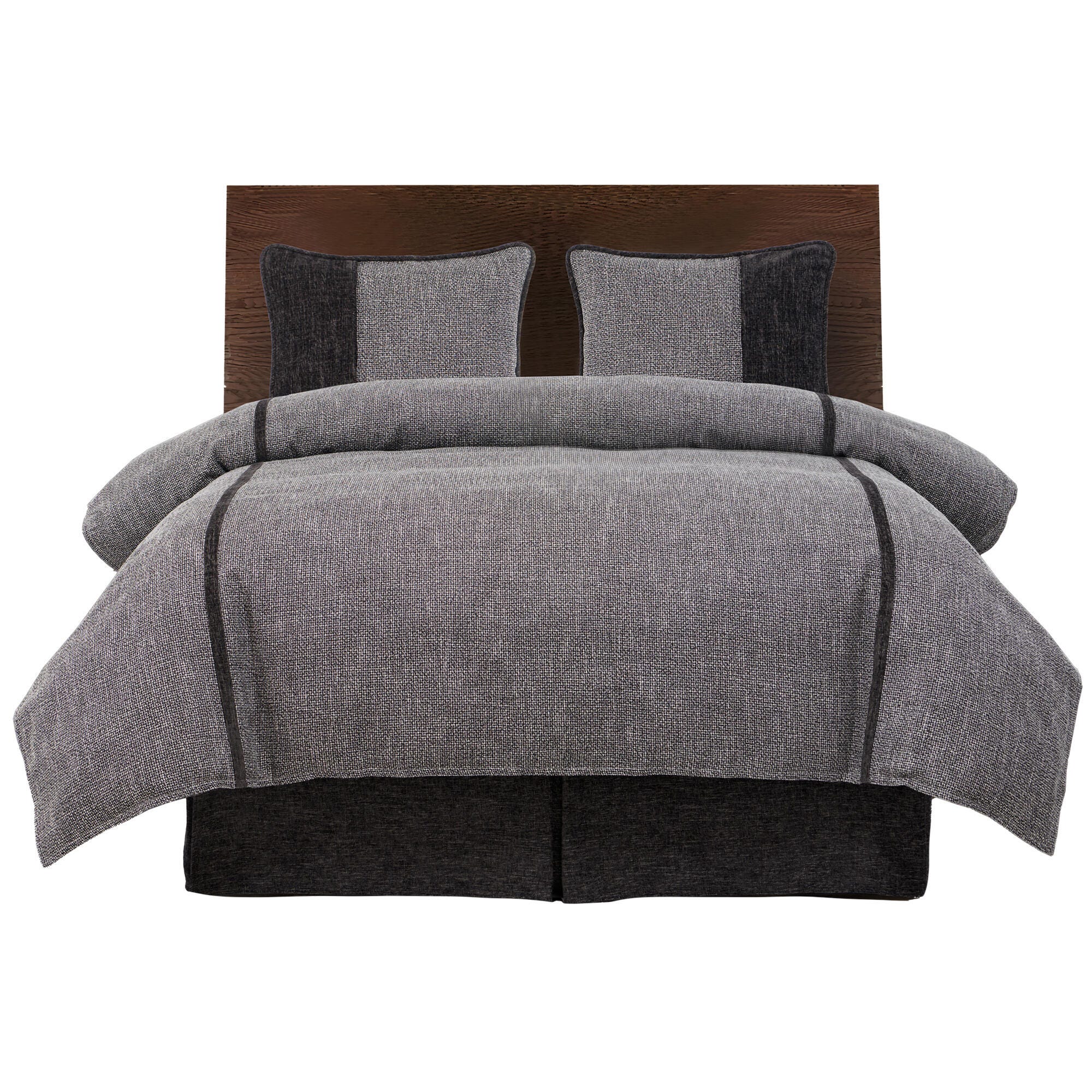 HiEnd Accents Hamilton 3-Piece King Duvet Cover Set, Black/White, large