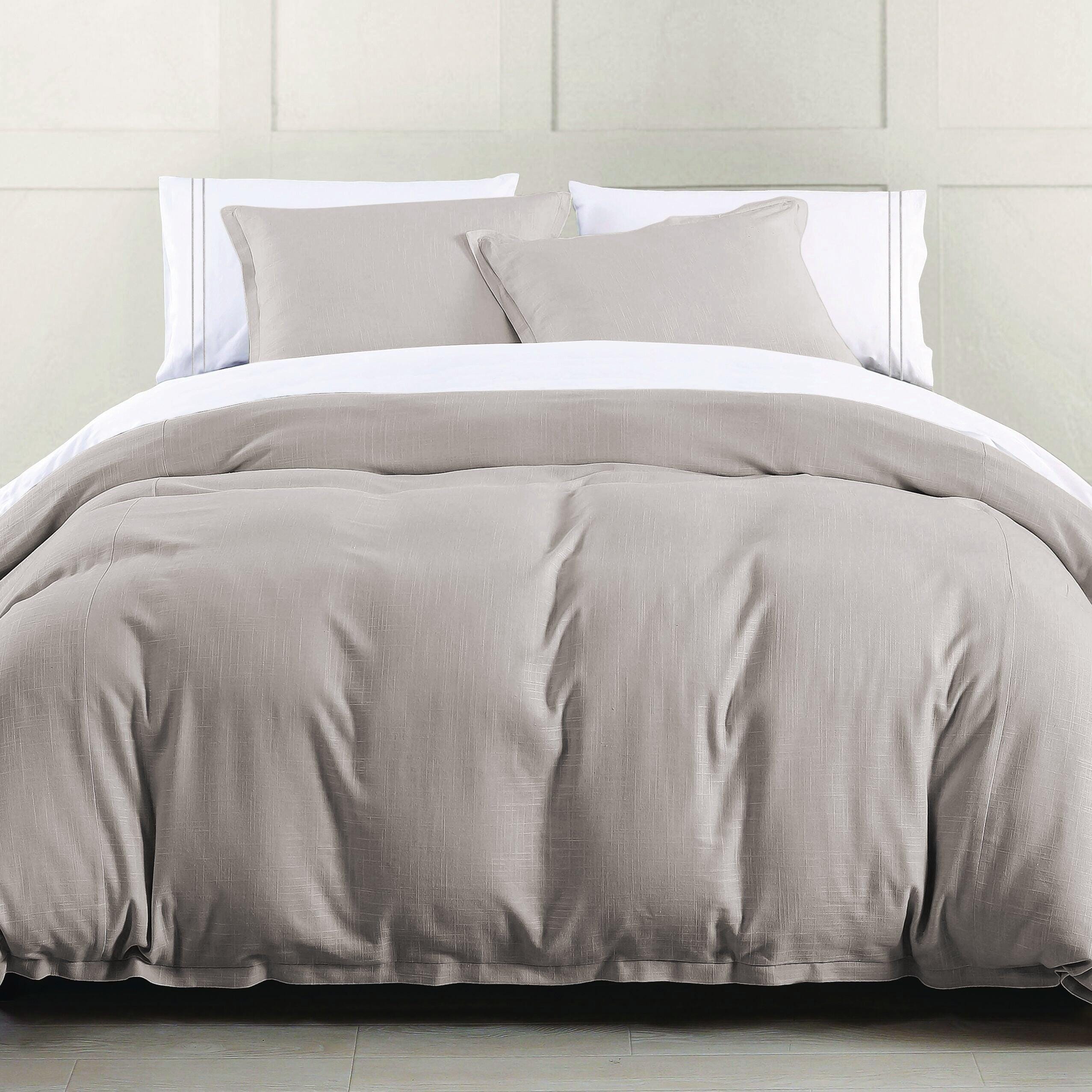 HiEnd Accents Hera 3-Piece King Comforter Set, Taupe, large