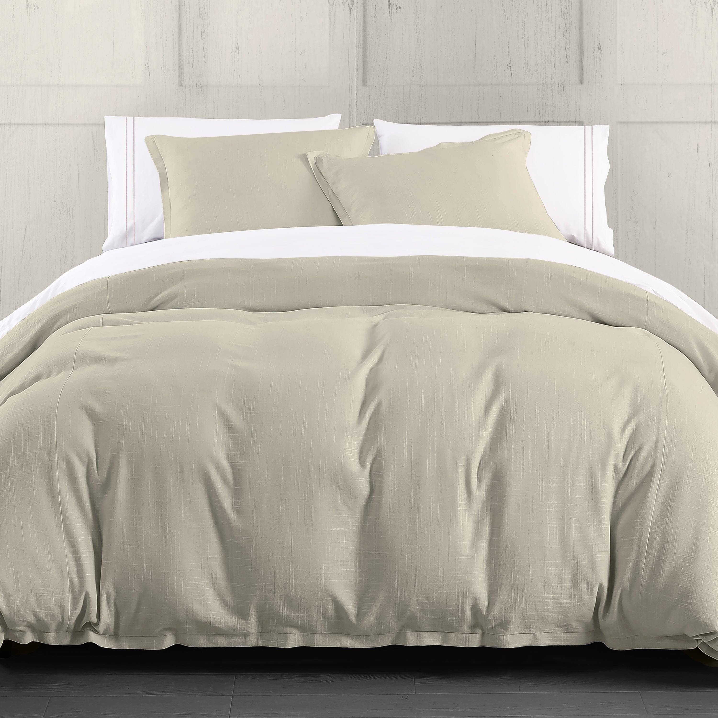 HiEnd Accents Hera 1-Piece Queen Duvet Cover, Light Tan, large
