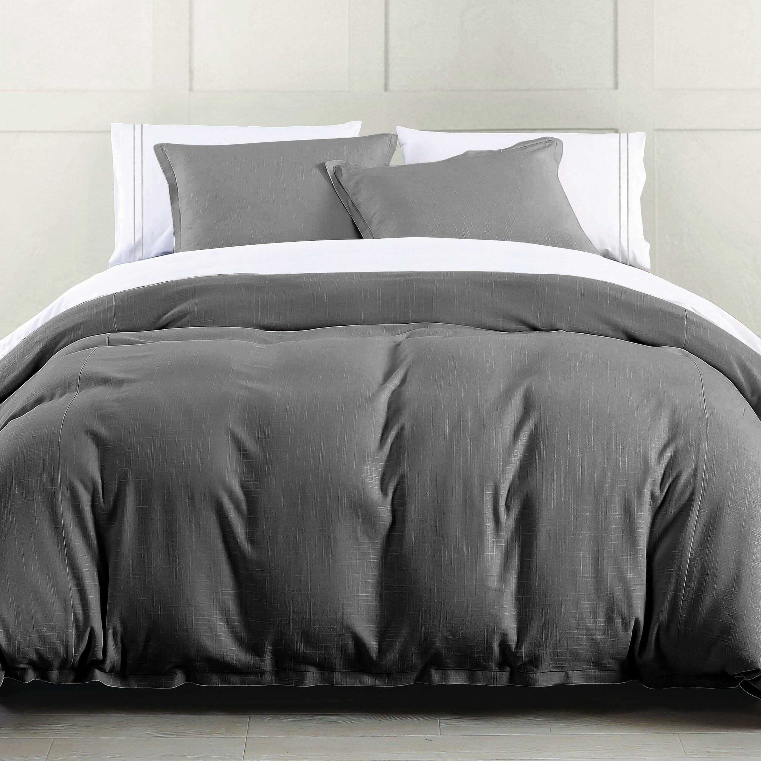 HiEnd Accents Hera 1-Piece Twin Duvet Cover, Slate, large