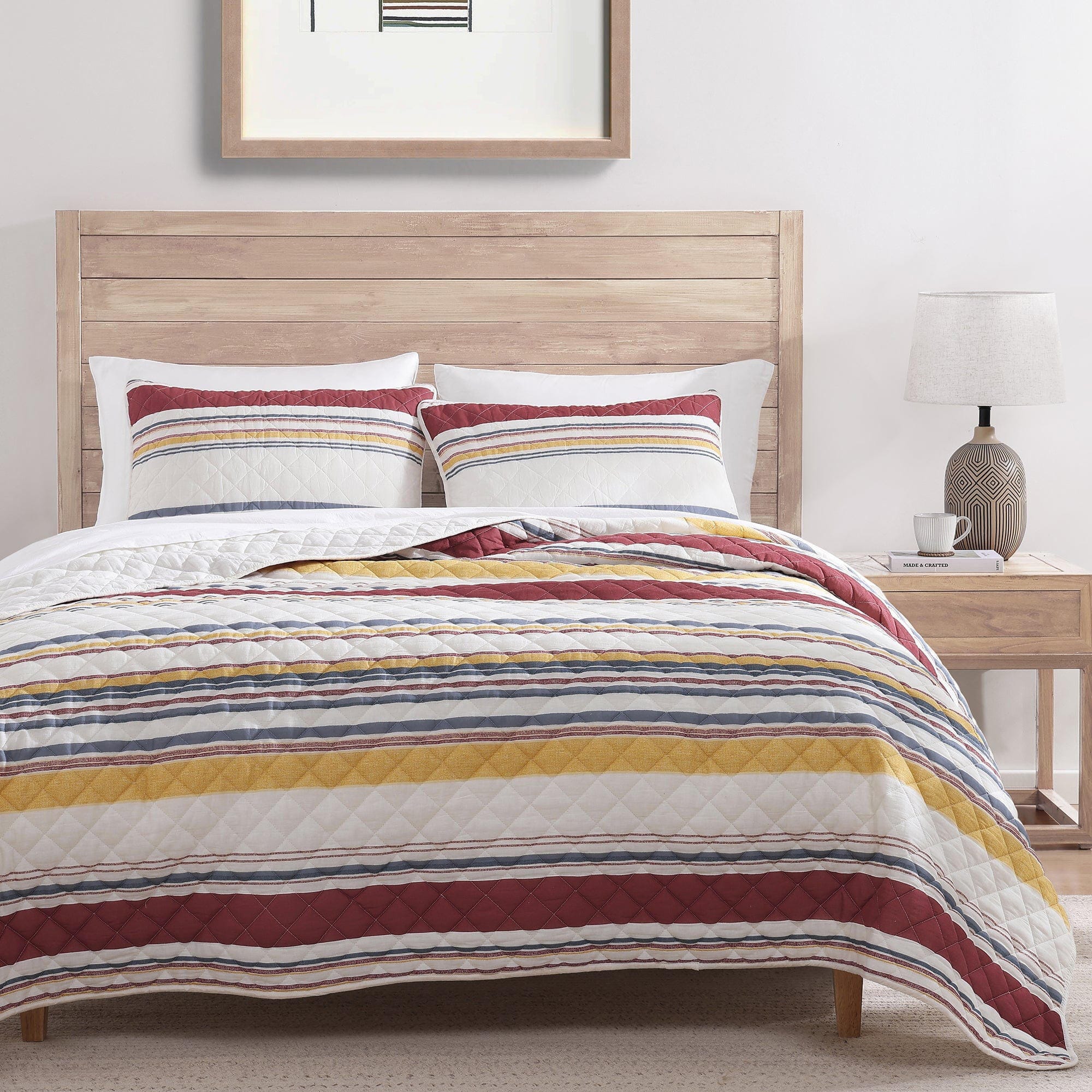 Indigo Hill Mystic 3-Piece Full/Queen Quilt Set, Merlot, large