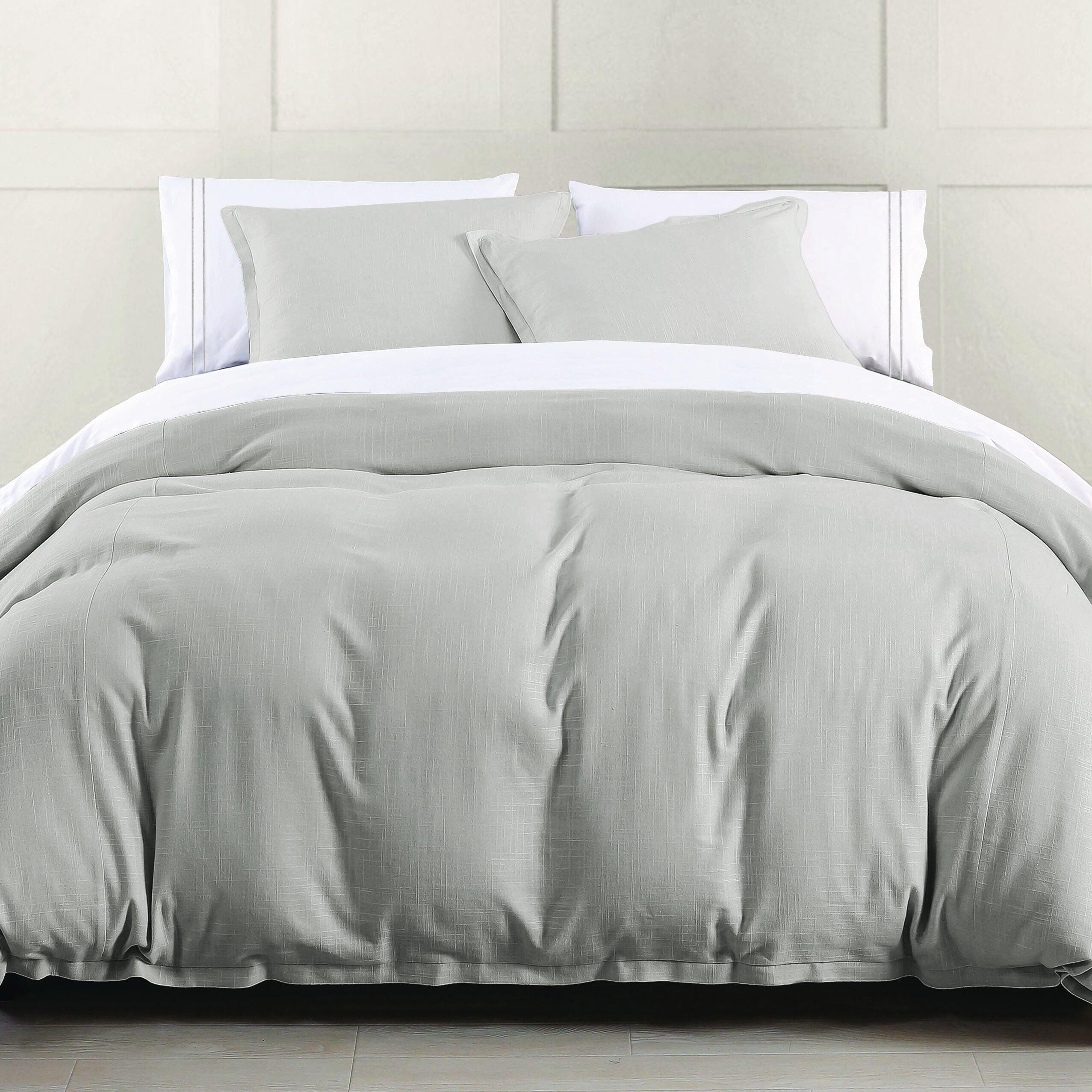 HiEnd Accents Hera 3-Piece Queen Duvet Cover Set, Gray, large