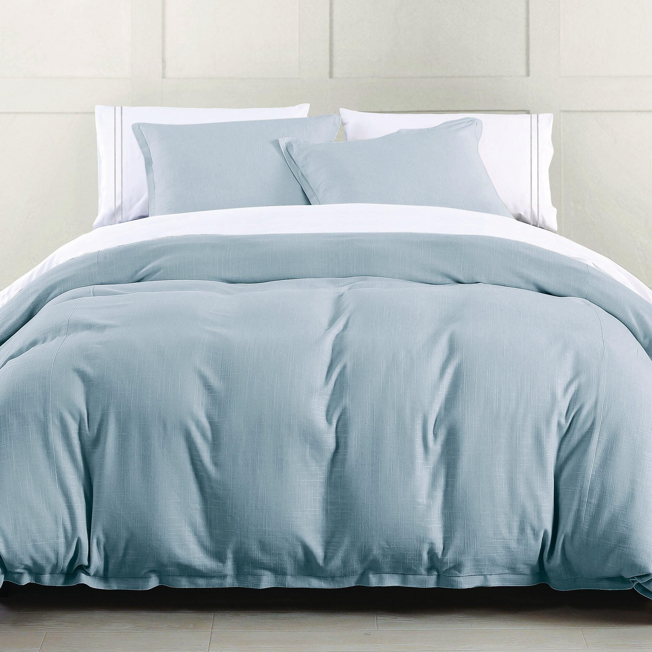 HiEnd Accents Hera 3-Piece King Duvet Cover Set, Light Blue, large