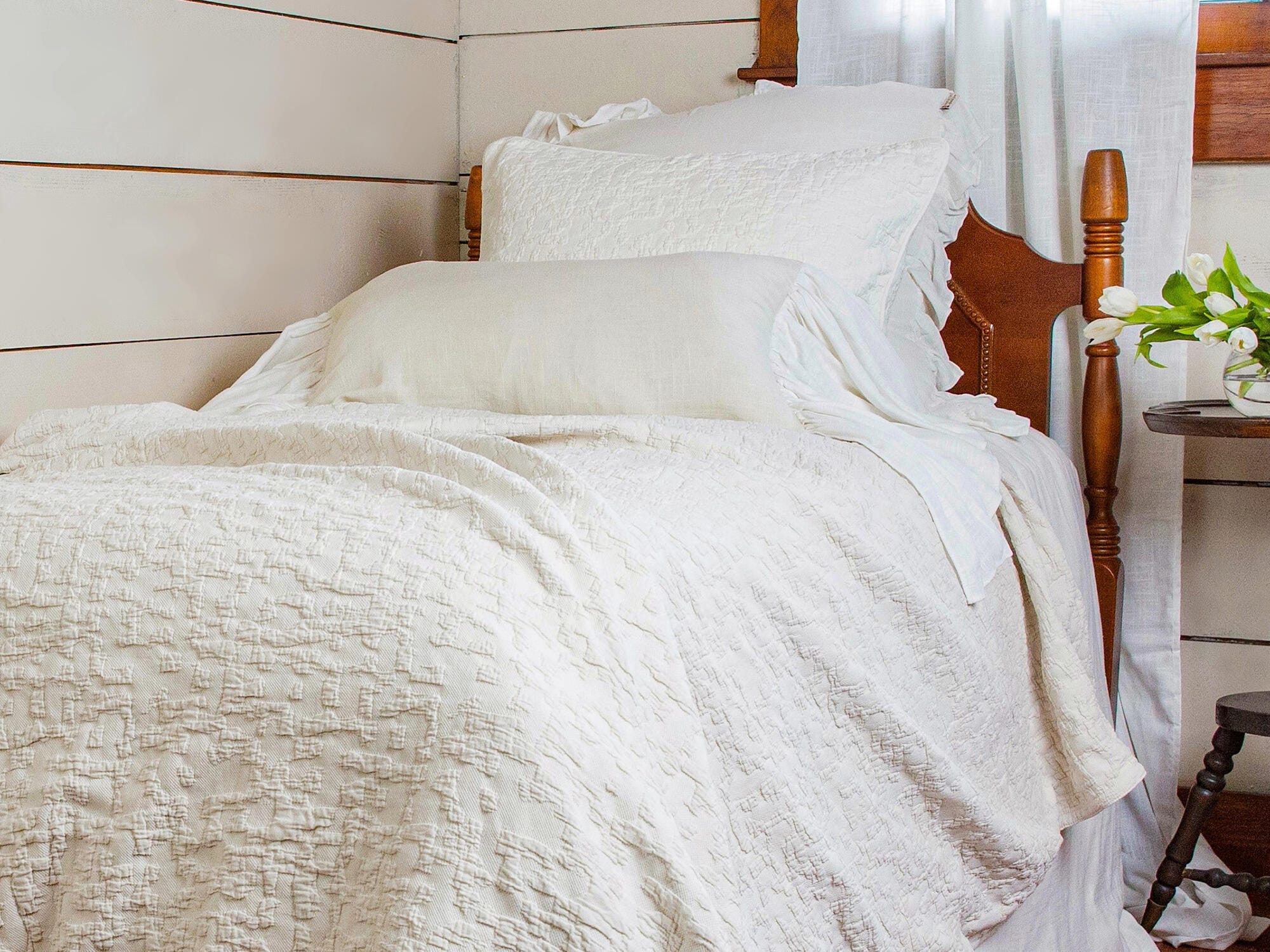 Ashley Luxe HiEnd Accents Porto 3-Piece King Comforter Set, Vintage White, large