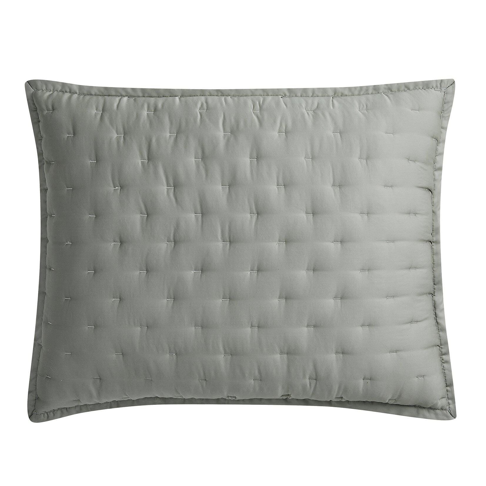 HiEnd Accents Lyocell 2-Piece Quilt Pillow Sham Set, Sage, rollover