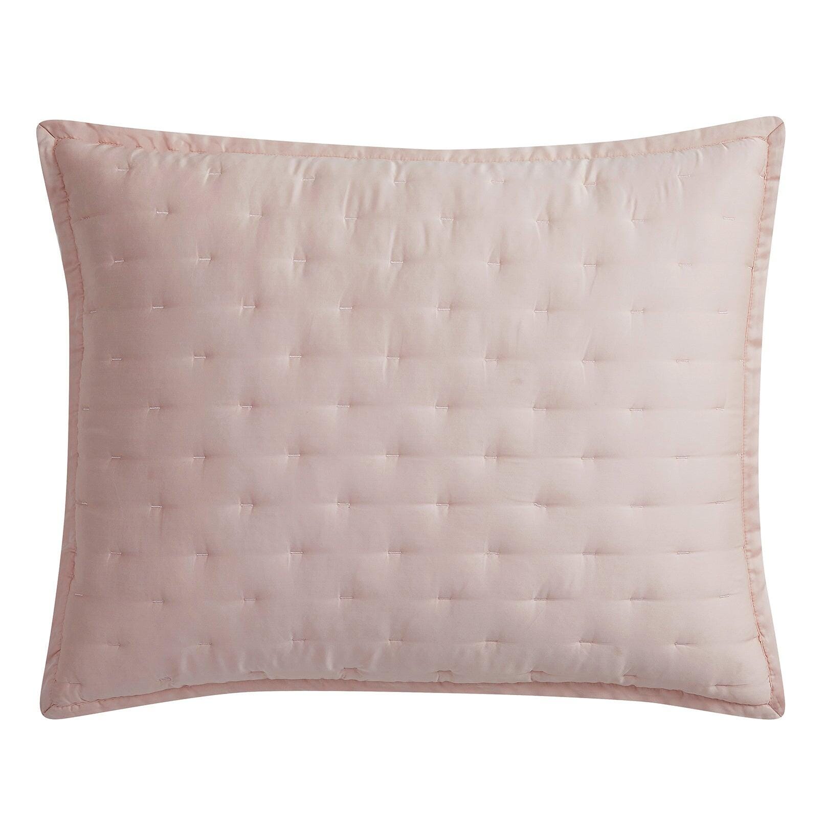 HiEnd Accents Lyocell 2-Piece Quilt Pillow Sham Set, Blush, large