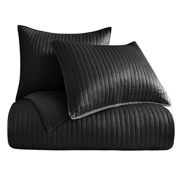 Indigo Hill Satin Channel 2-Piece Twin Quilt Set