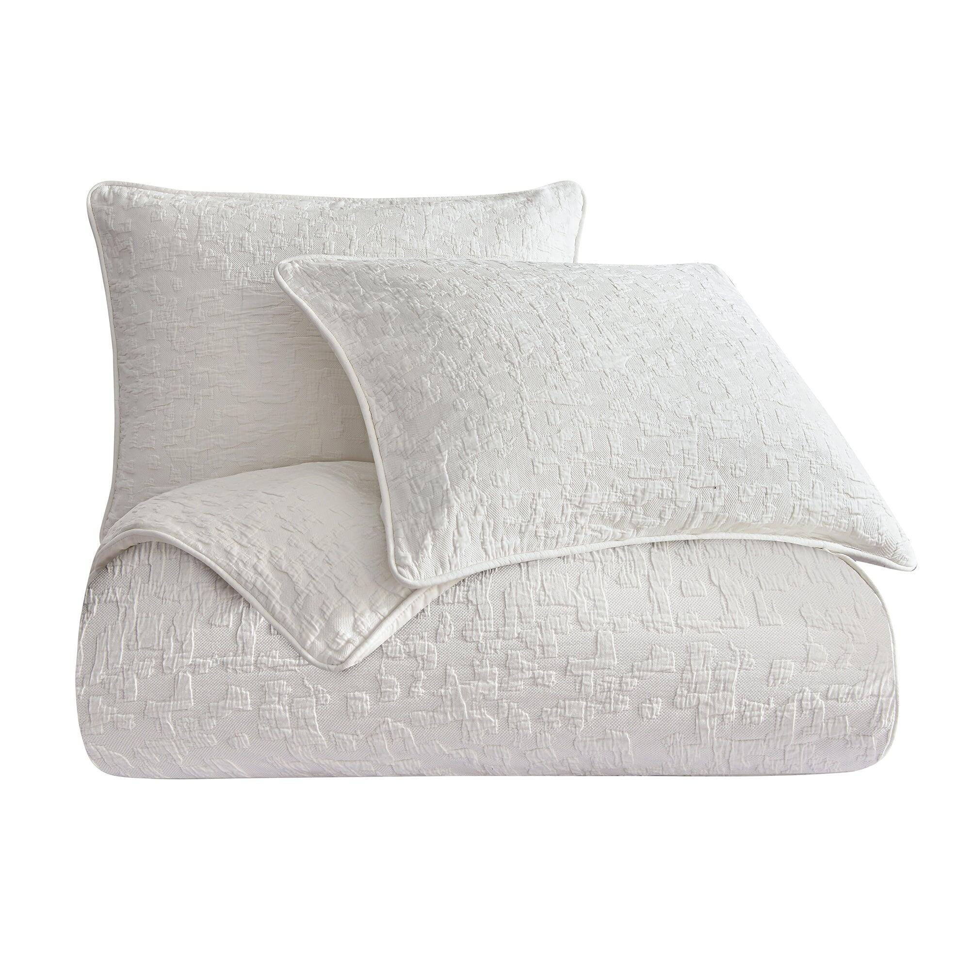 HiEnd Accents Porto 3-Piece Queen Duvet Cover Set, Vintage White, large