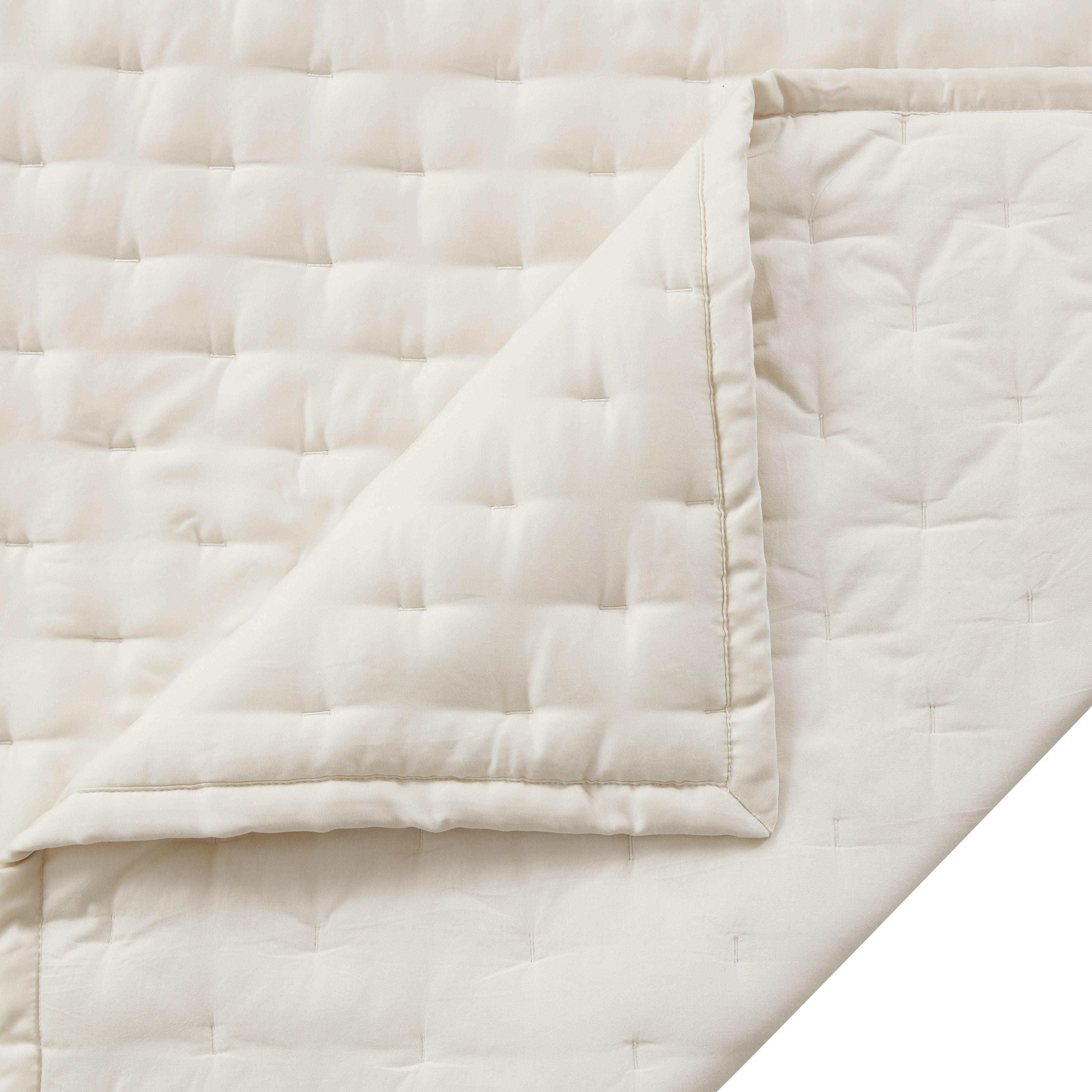 HiEnd Accents Lyocell 3-Piece King Quilt Set, Ivory, large