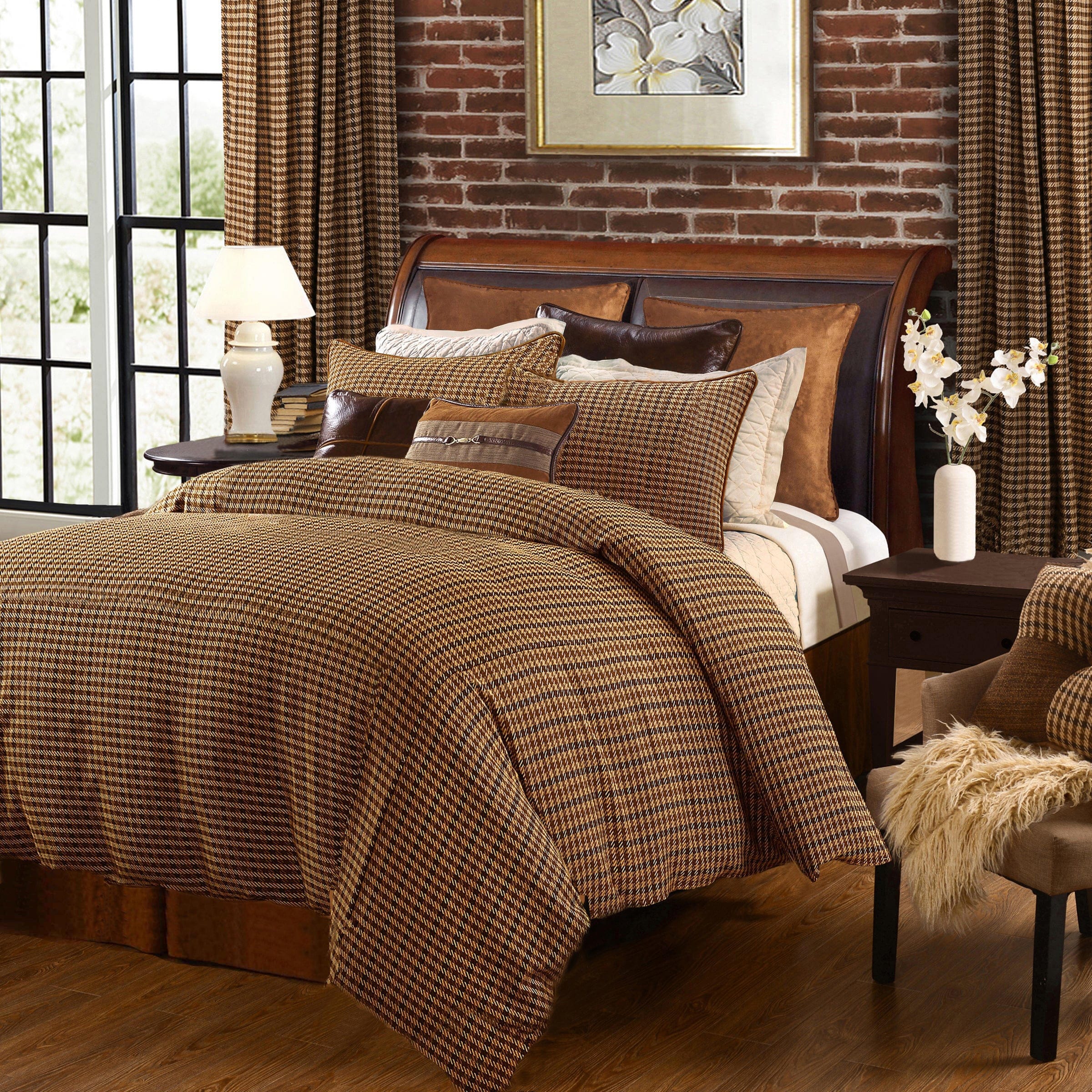 Paseo Road Clifton 3-Piece King Comforter Set, Brown, large