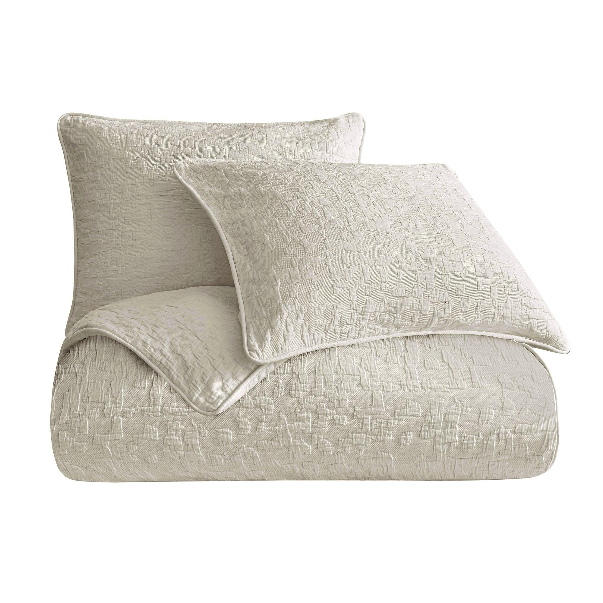 HiEnd Accents Porto 3-Piece King Comforter Set, Light Taupe