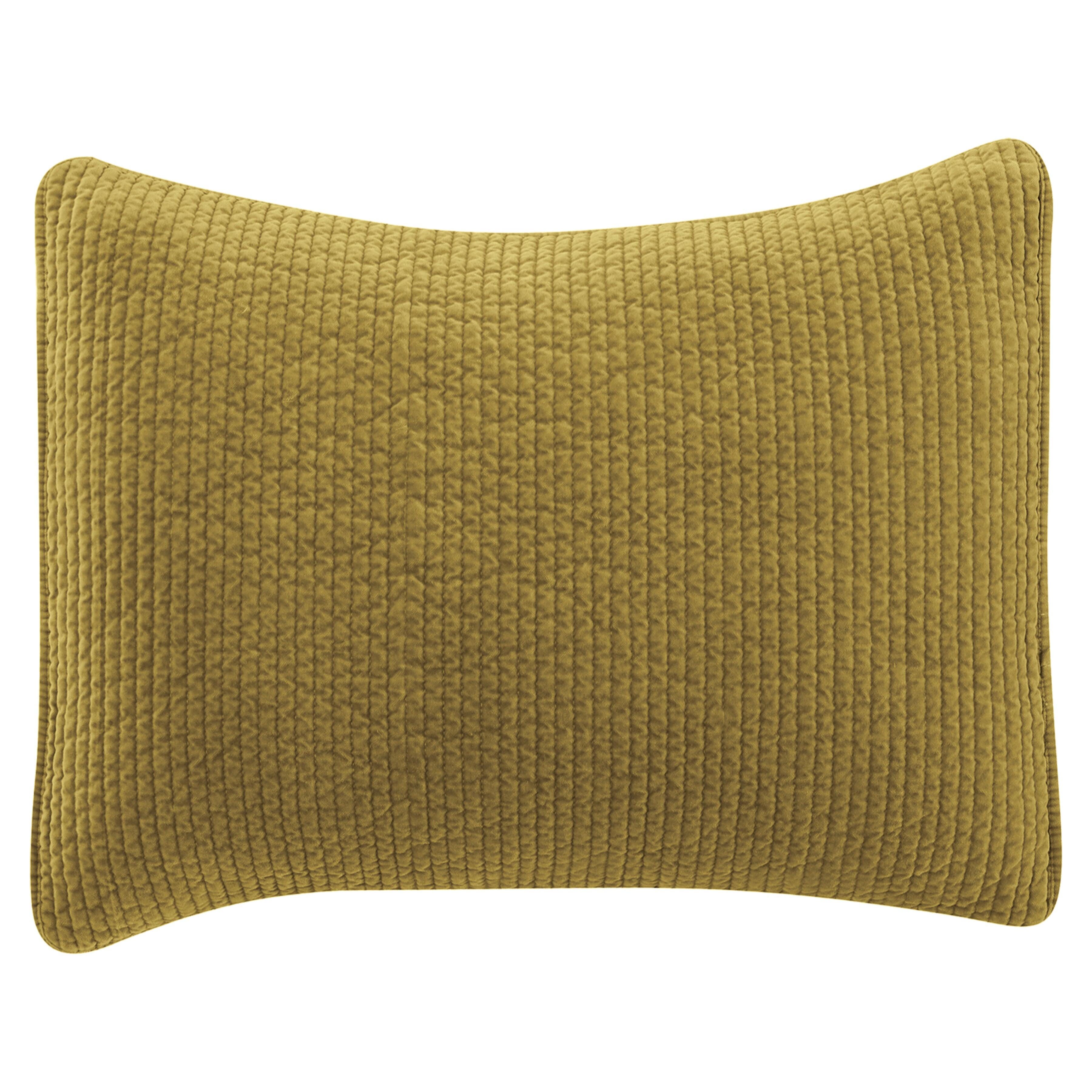 HiEnd Accents Stonewashed Quilted Pillow Sham, Tuscan, large