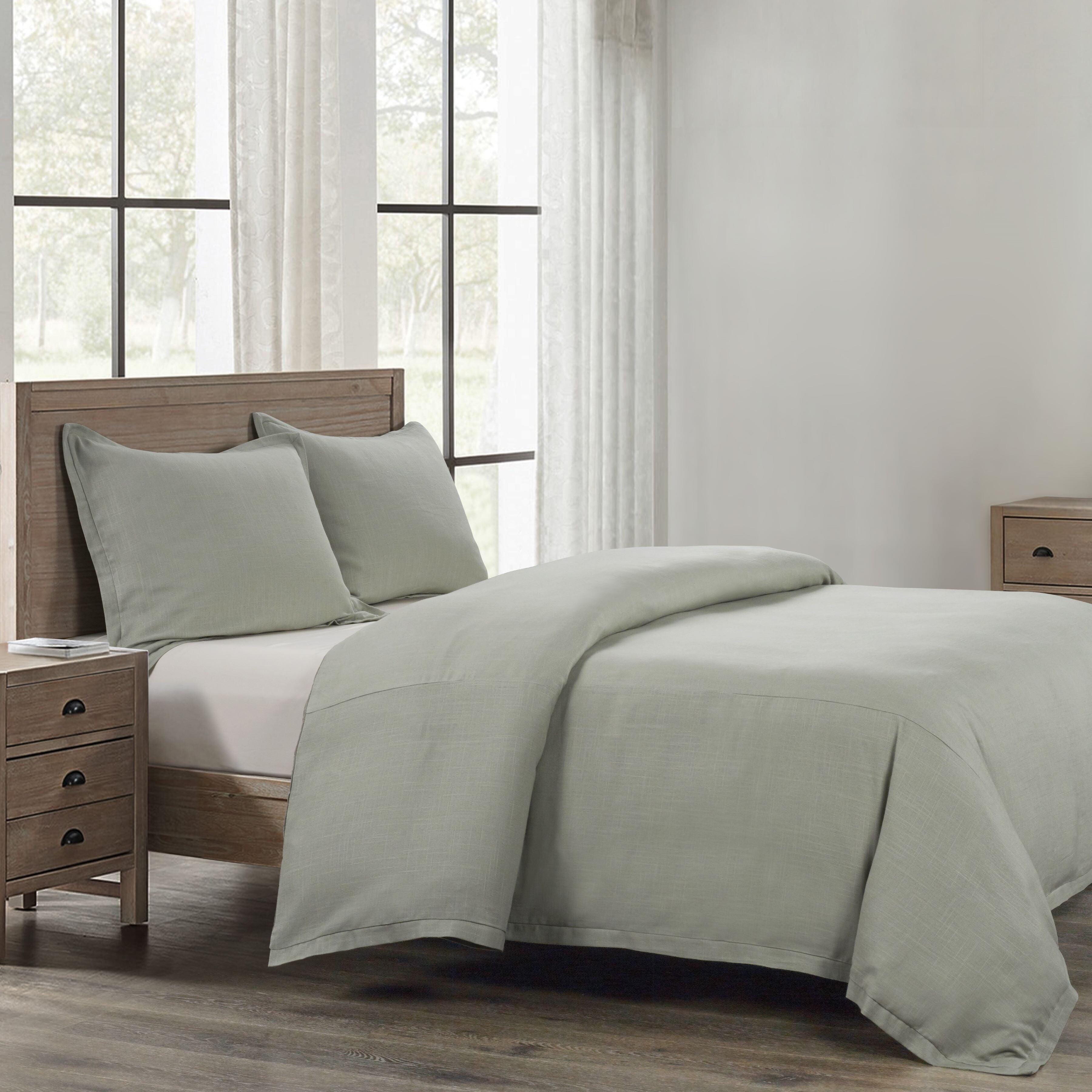 HiEnd Accents Hera 3-Piece King Duvet Cover Set, Sage, large