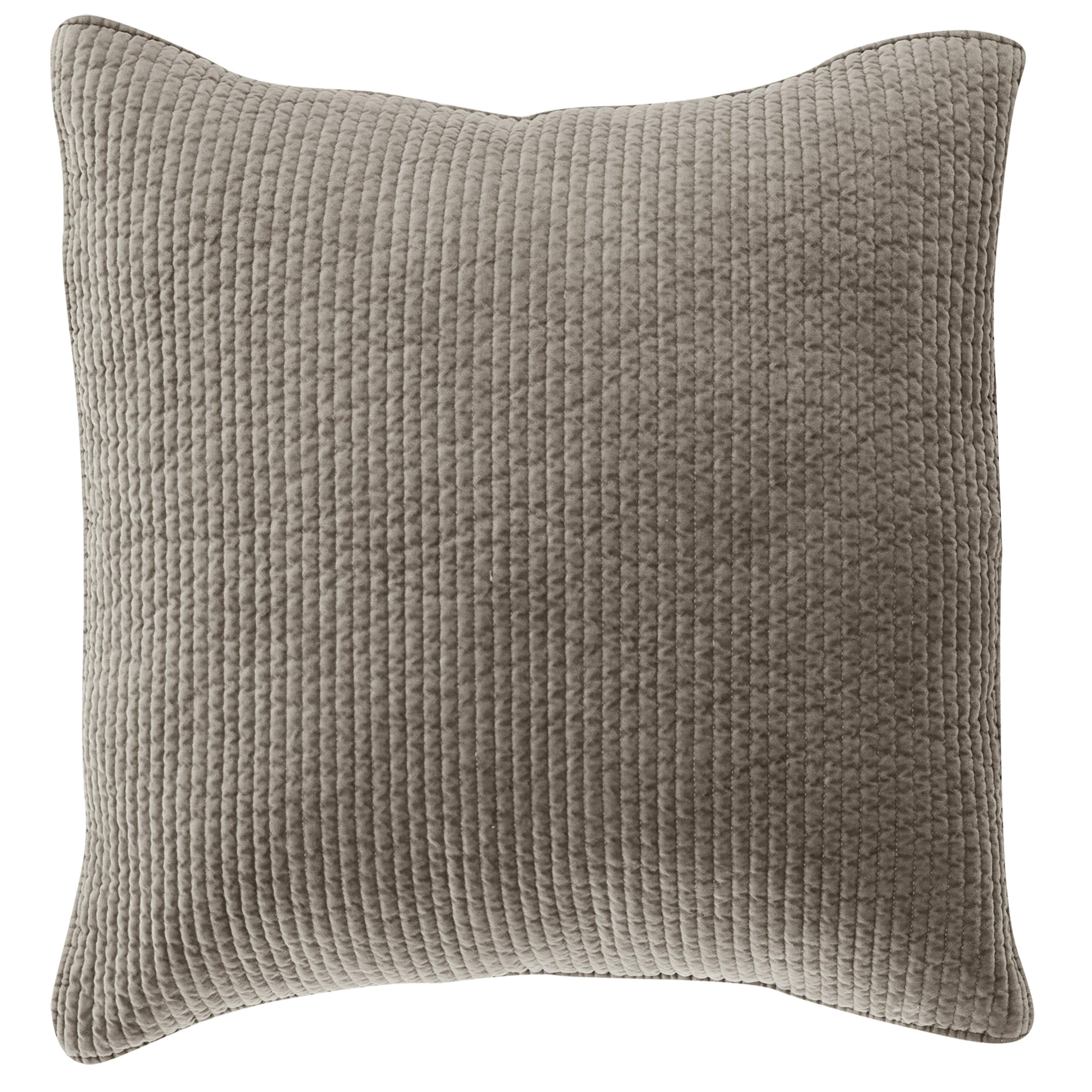 Ashley Luxe HiEnd Accents Stonewashed Quilted Euro Sham, Taupe, large