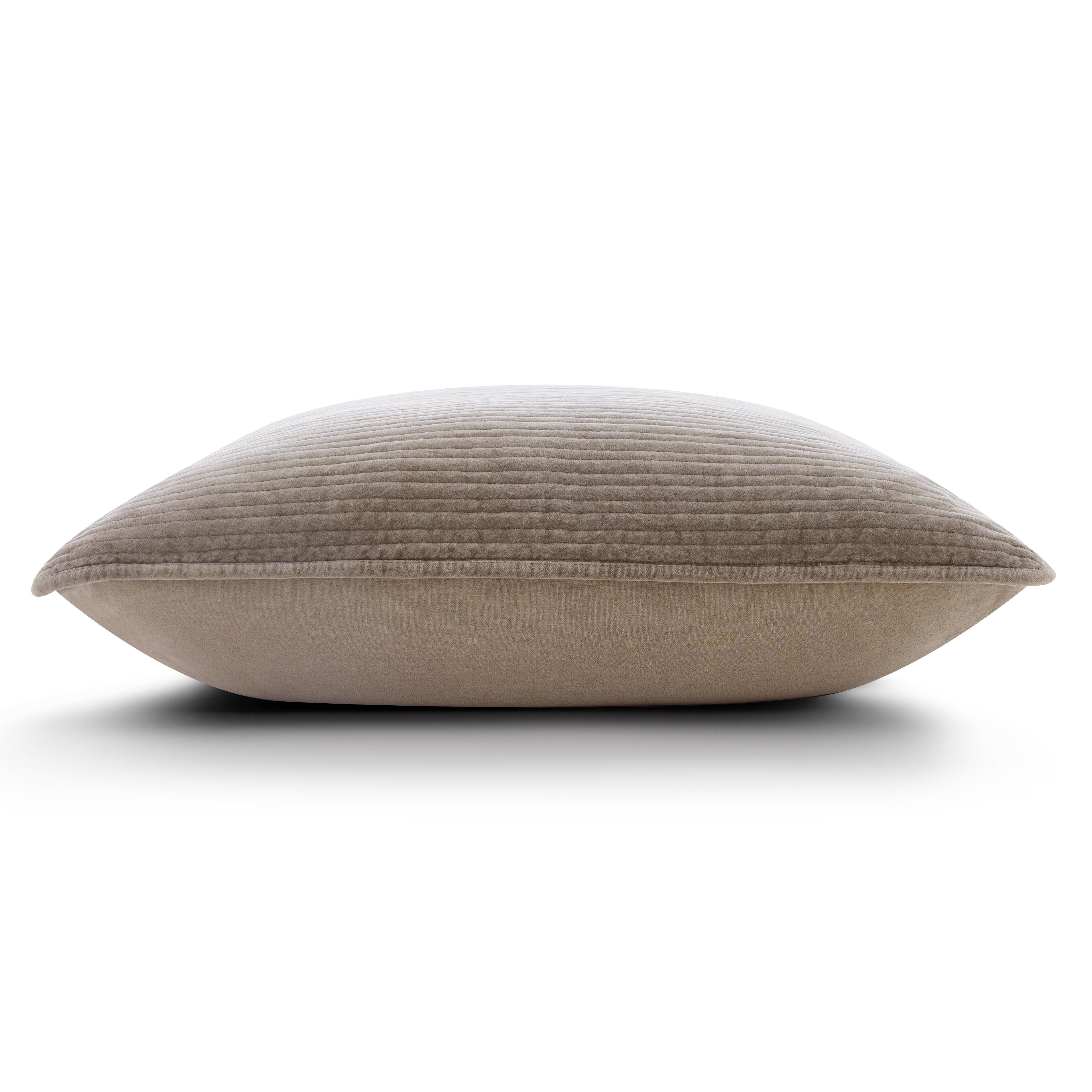 Ashley Luxe HiEnd Accents Stonewashed Quilted Euro Sham, Taupe, large