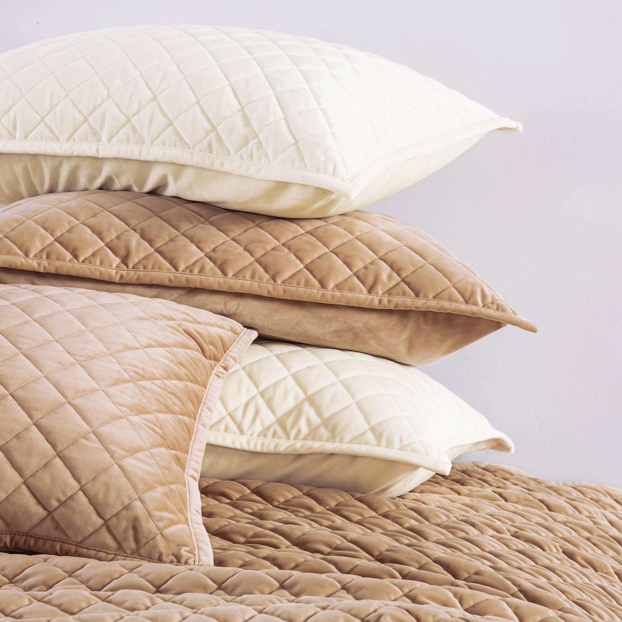 HiEnd Accents Diamond Quilted Pillow Sham Set, Purple, large