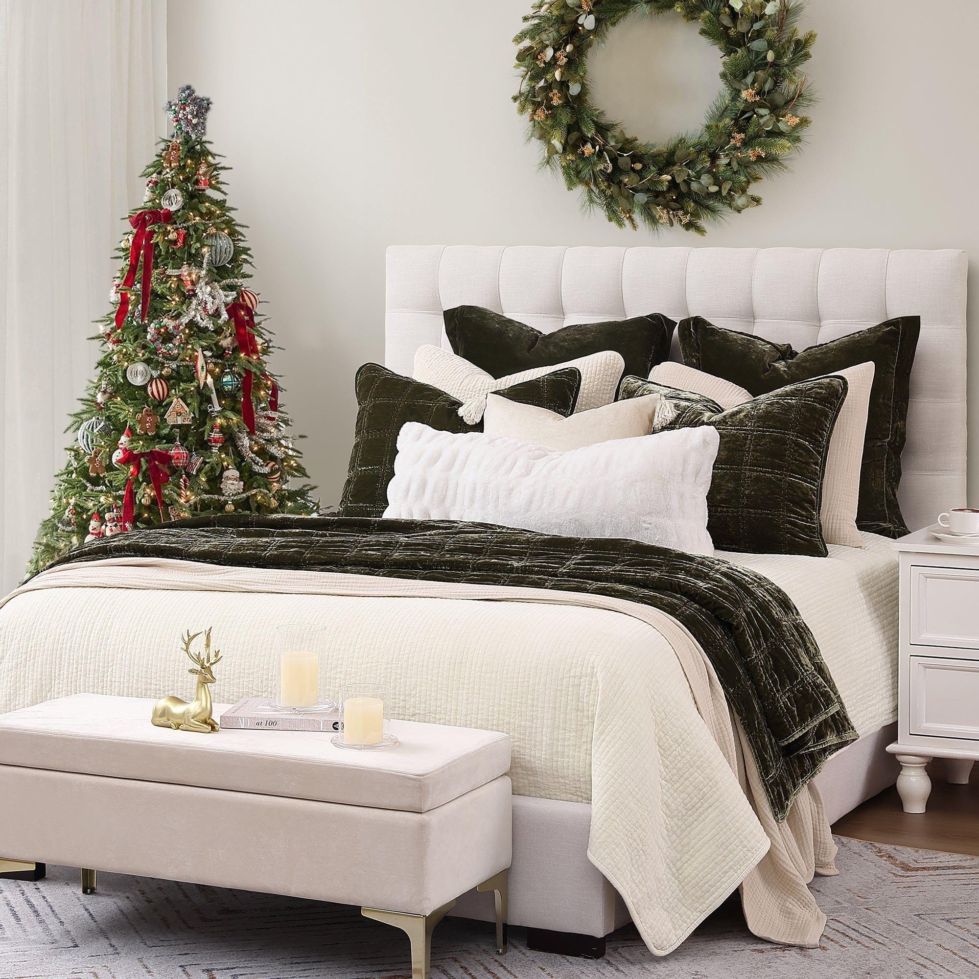 HiEnd Accents Stonewashed 3-Piece King Quilt Set, Vintage White, large