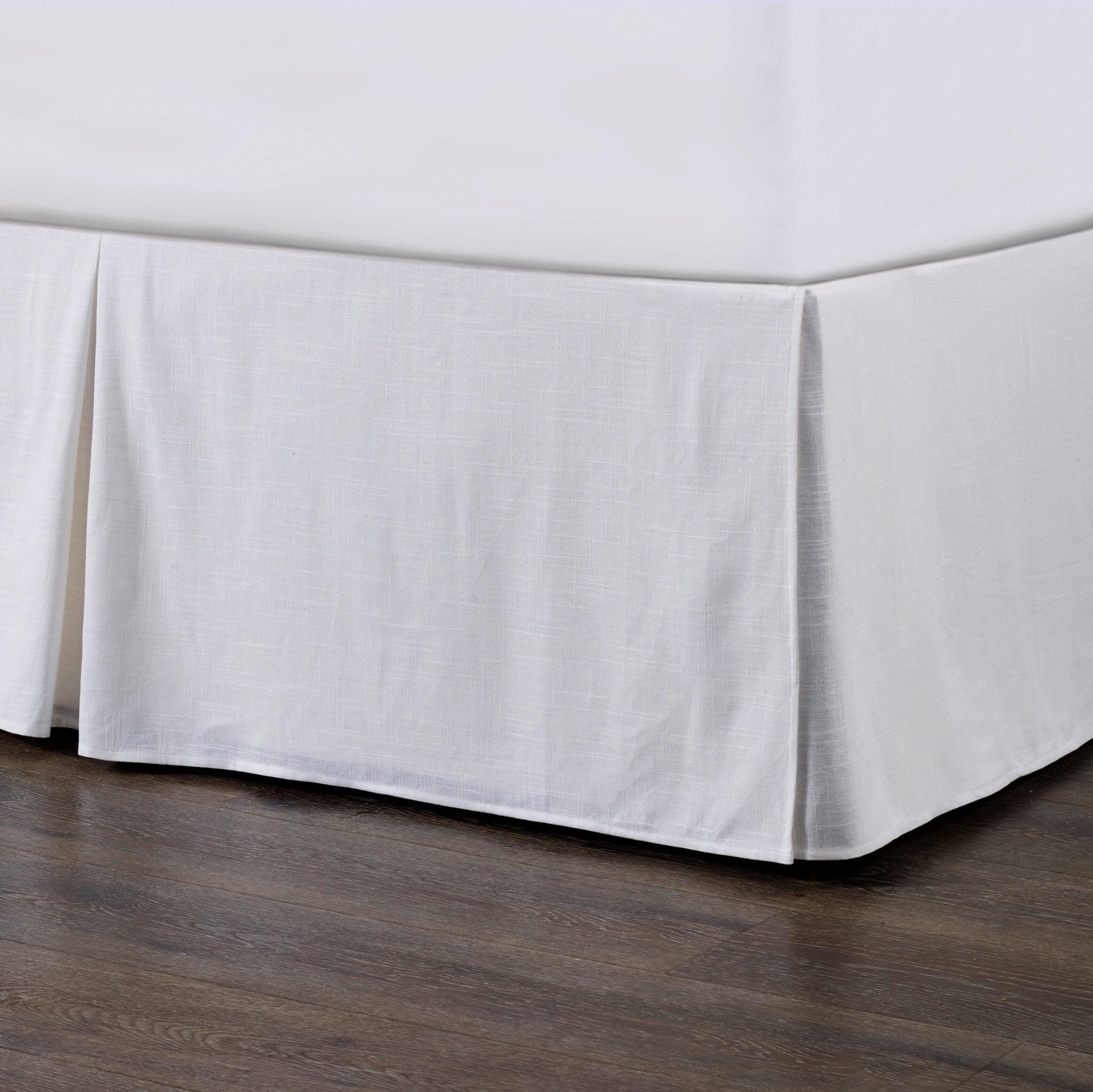 HiEnd Accents Hera 1-Piece Queen Tailored Bed Skirt, White, large