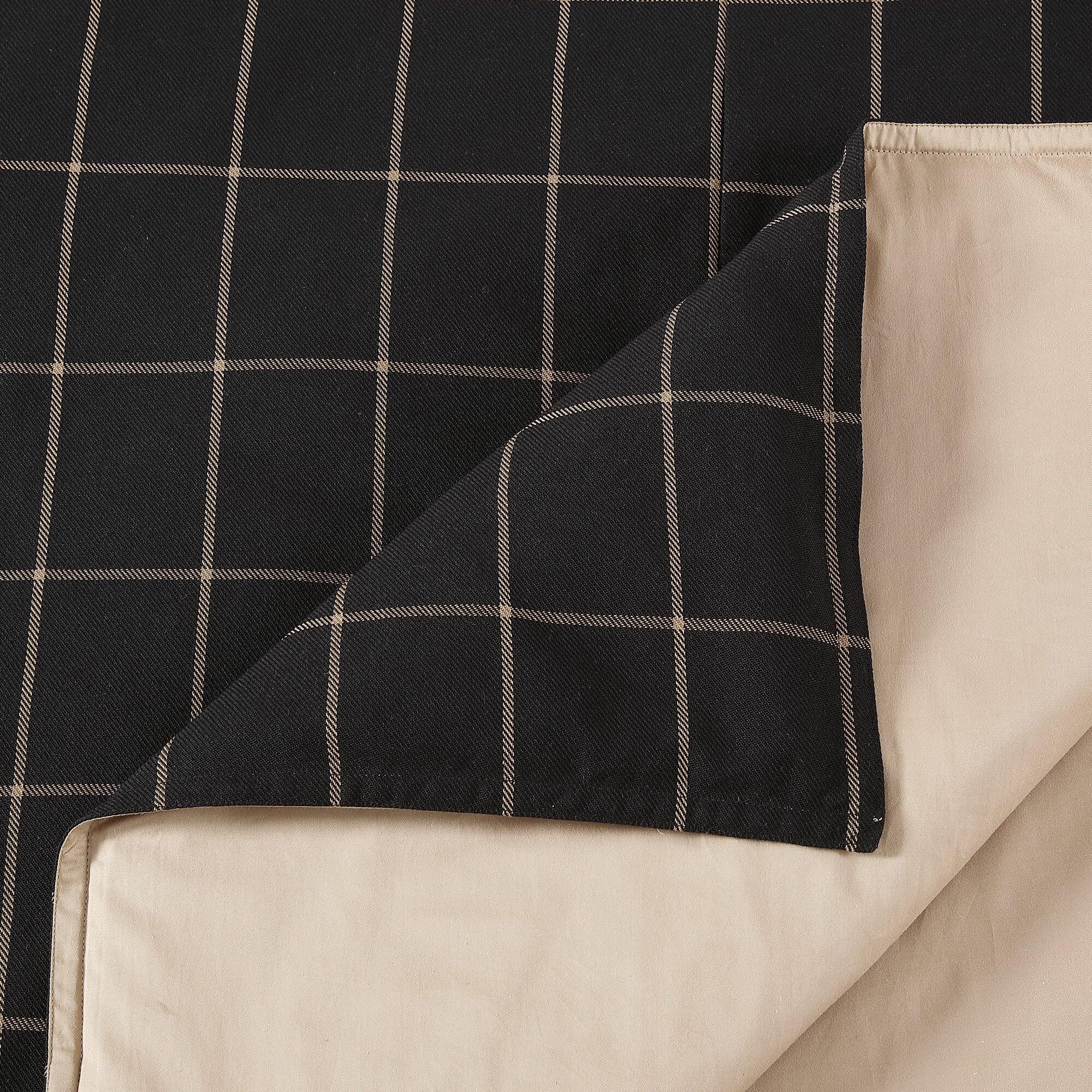 HiEnd Accents Windowpane 3-Piece King Comforter Set, Black, large