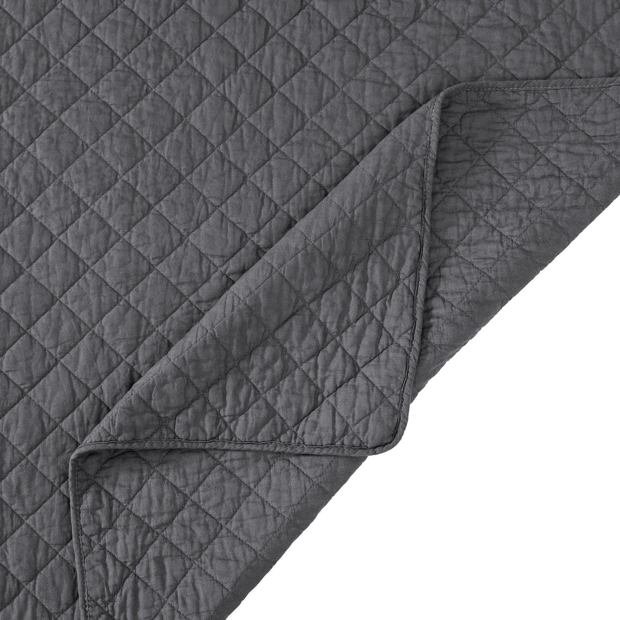 Indigo Hill 3-Piece Full/Queen Comfort Quilt Set, Charcoal, large