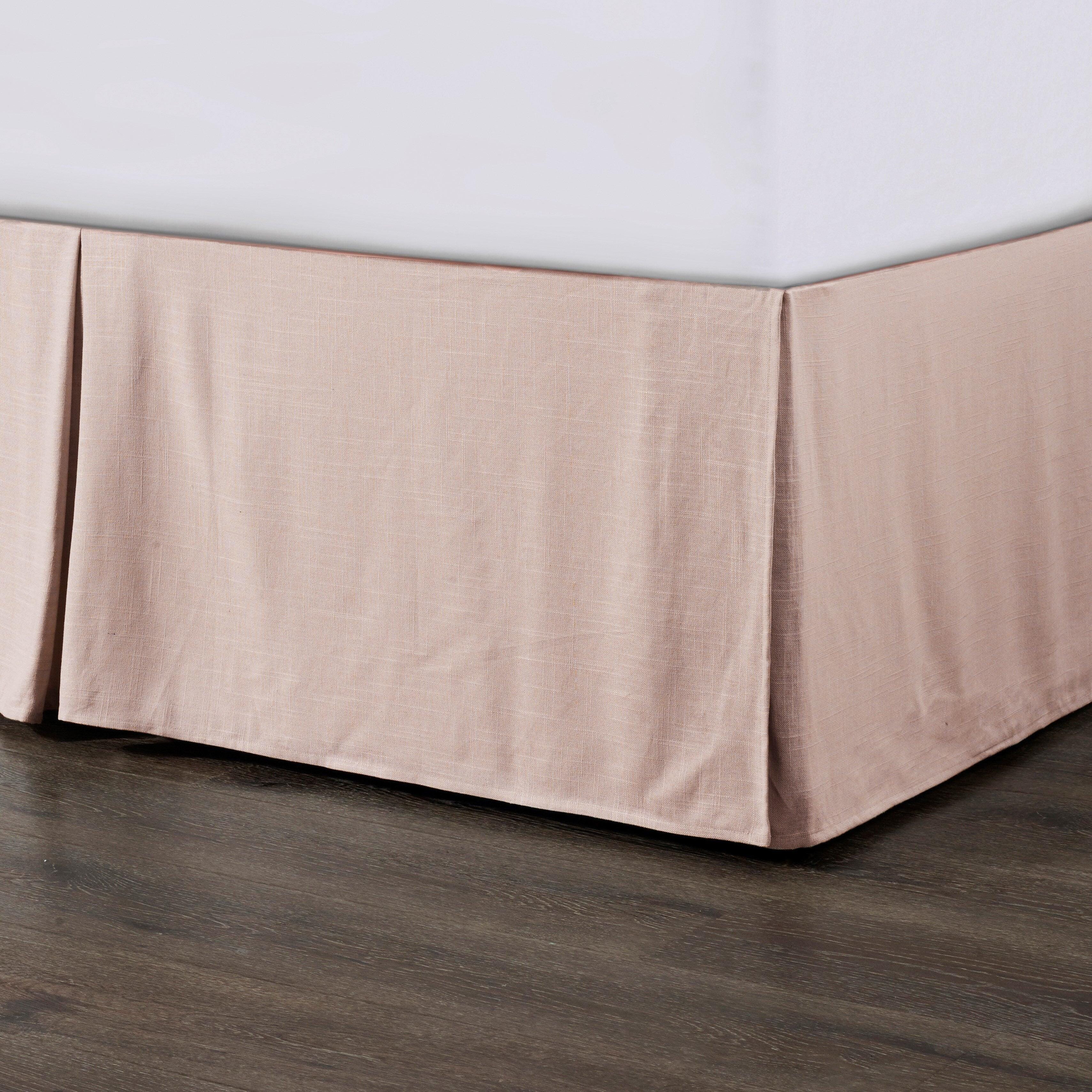 HiEnd Accents Hera 1-Piece King Tailored Bed Skirt, Blush, large