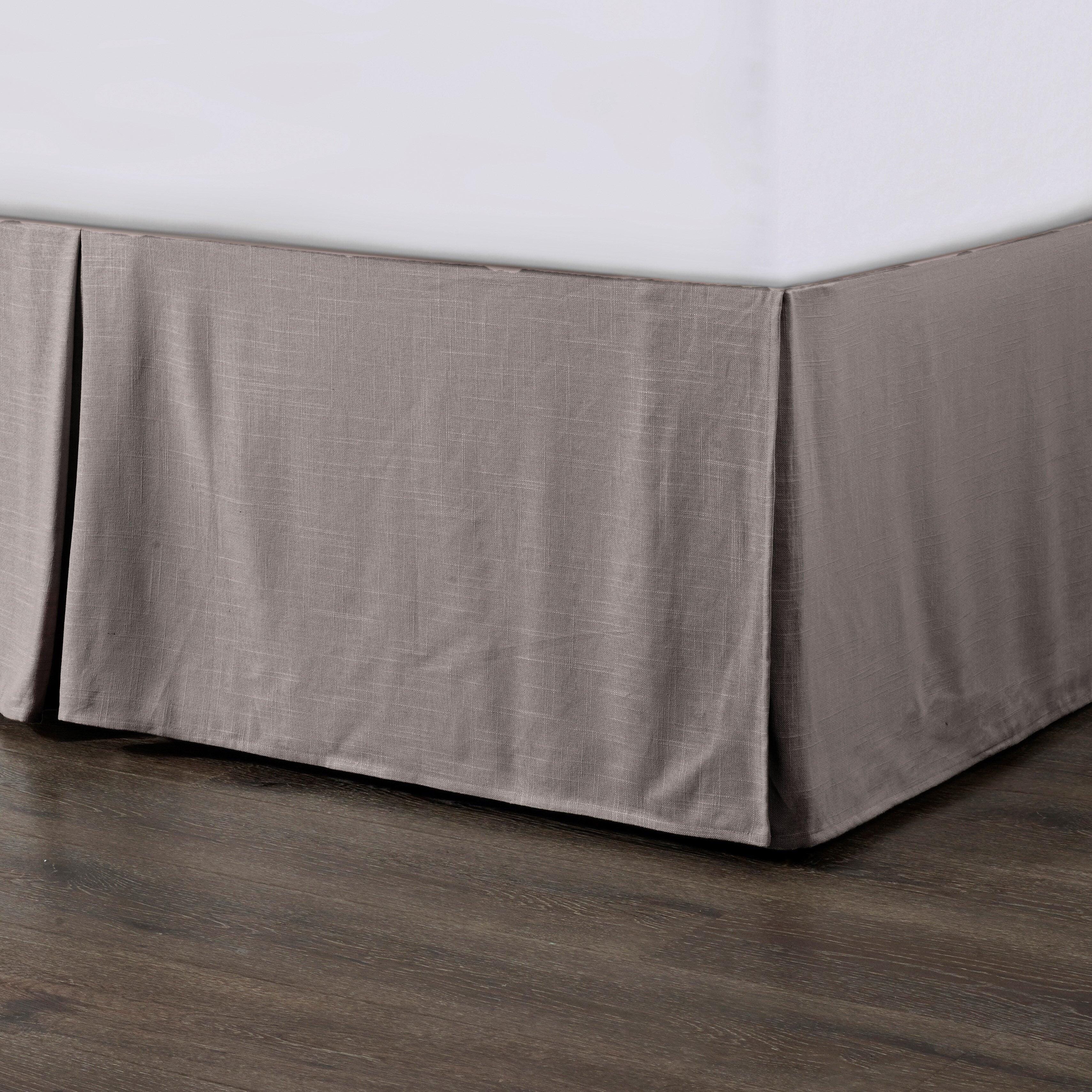 HiEnd Accents Hera 1-Piece Queen Tailored Bed Skirt, Taupe, large
