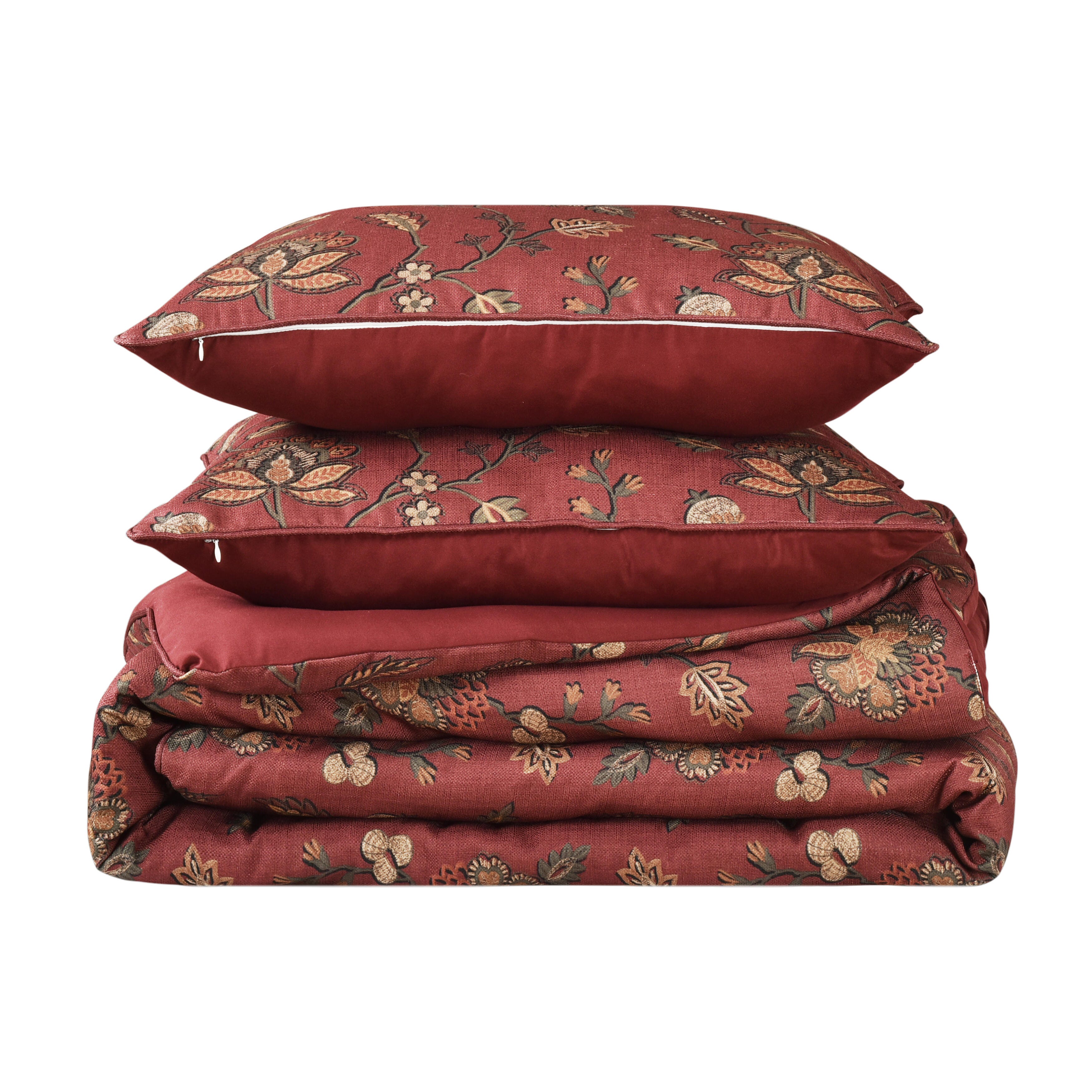 Royal Court Bari 3 Piece King/California King Comforter Set, Red, rollover