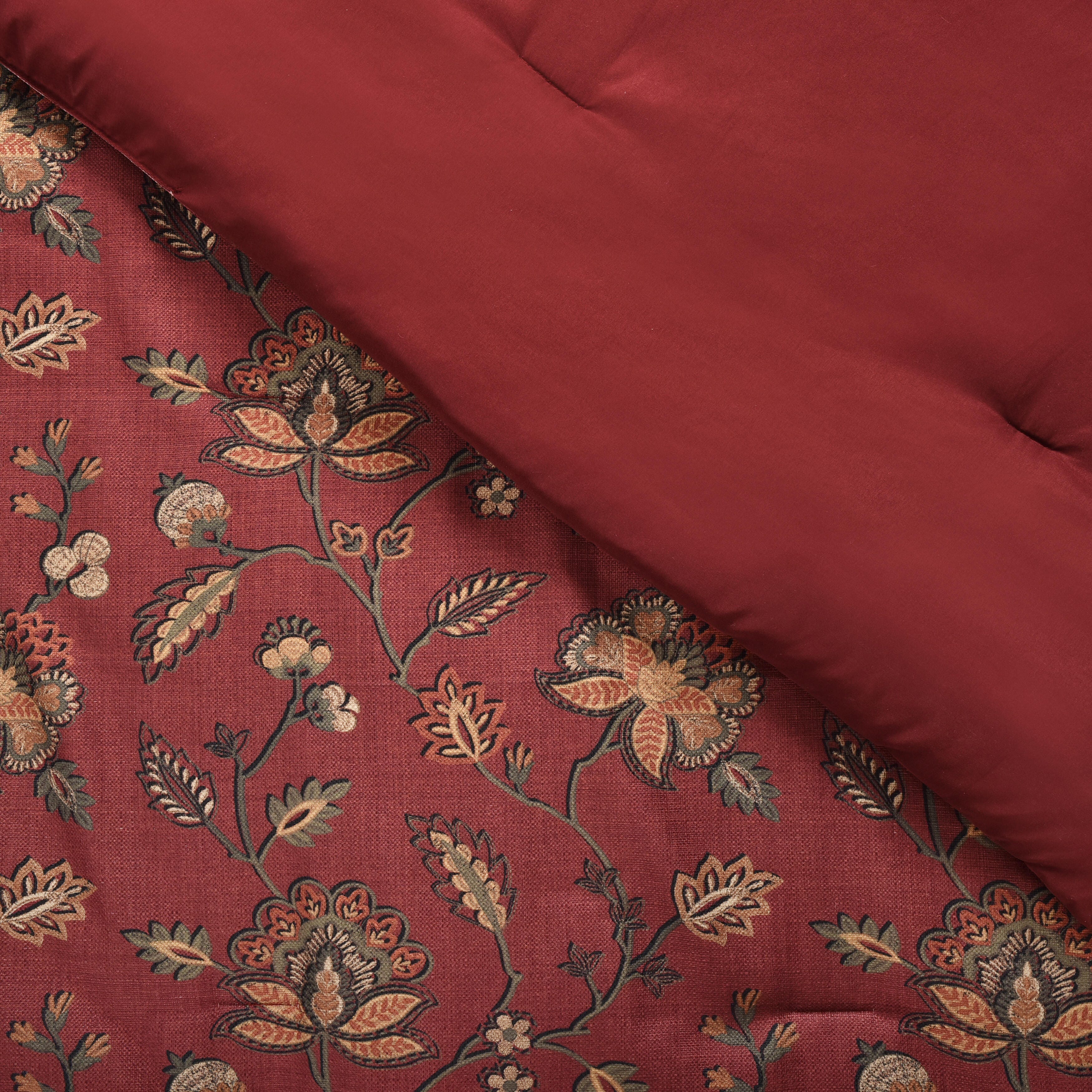 Royal Court Bari 3 Piece Full/Queen Comforter Set, Red, large
