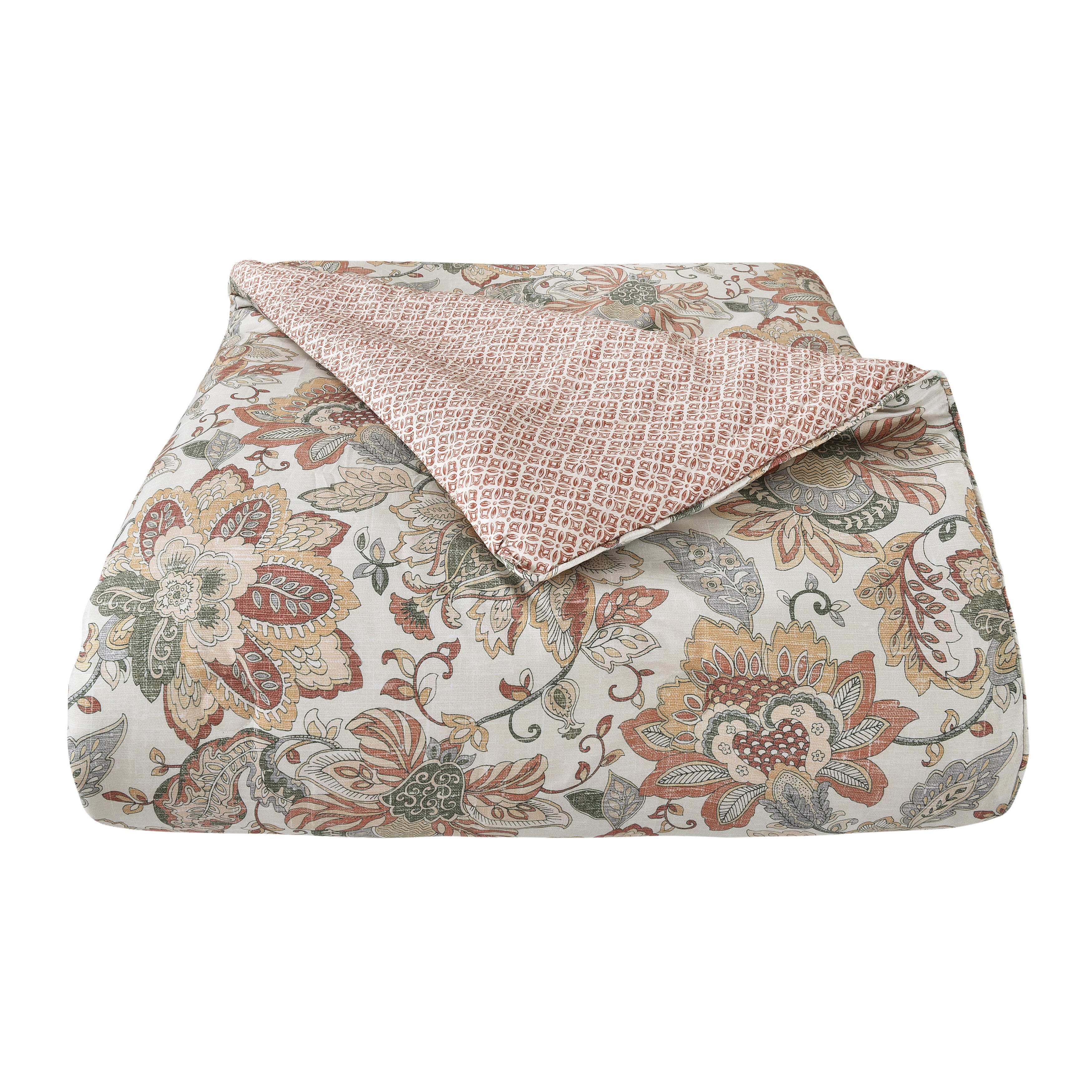 Royal Court Janessa 4 Piece Full Comforter Set, Spice, rollover